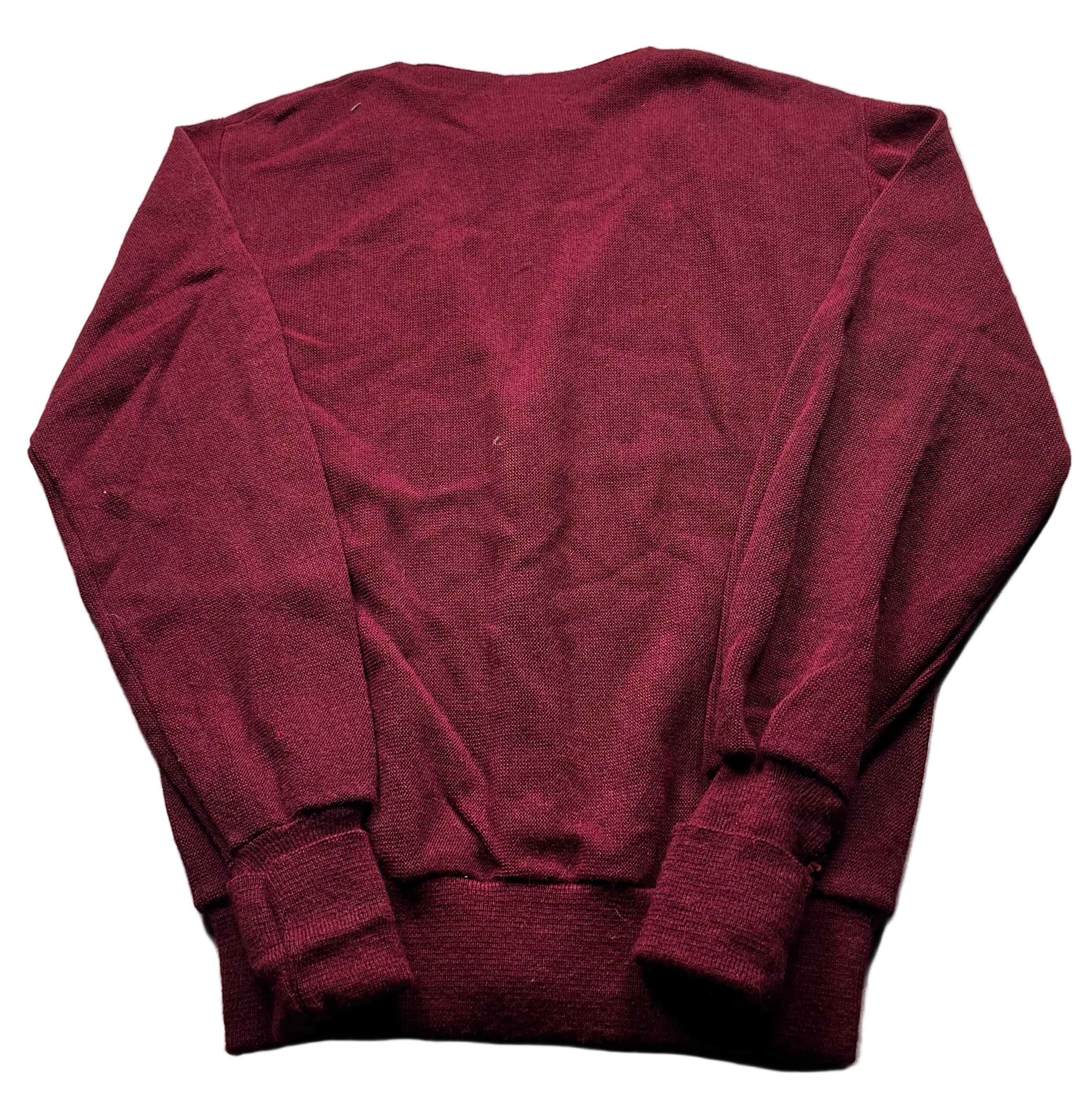 Vintage Le Tigre Knit Cardigan Sweater Burgundy