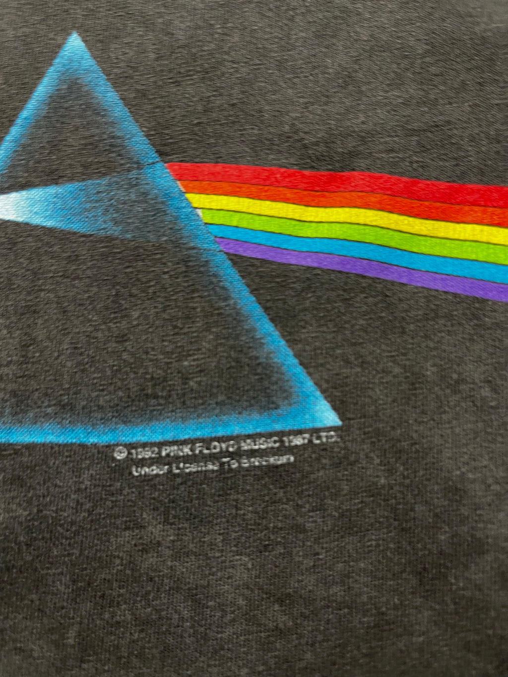 Vintage Pink Floyd The Dark Side of the Moon Prism Graphic T-Shirt Faded Black