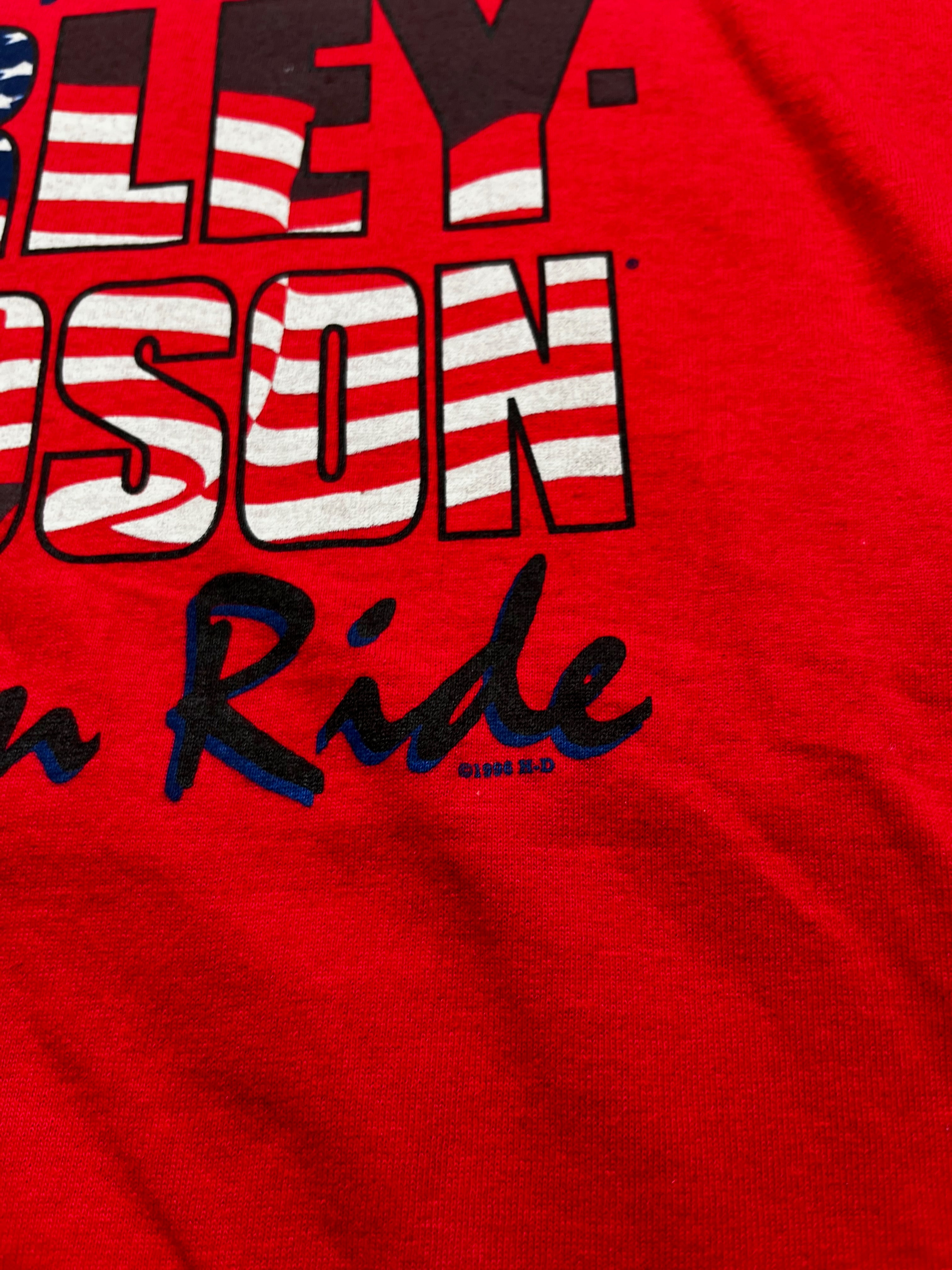 Vintage Harley-Davidson American Pride Graphic T-Shirt Red