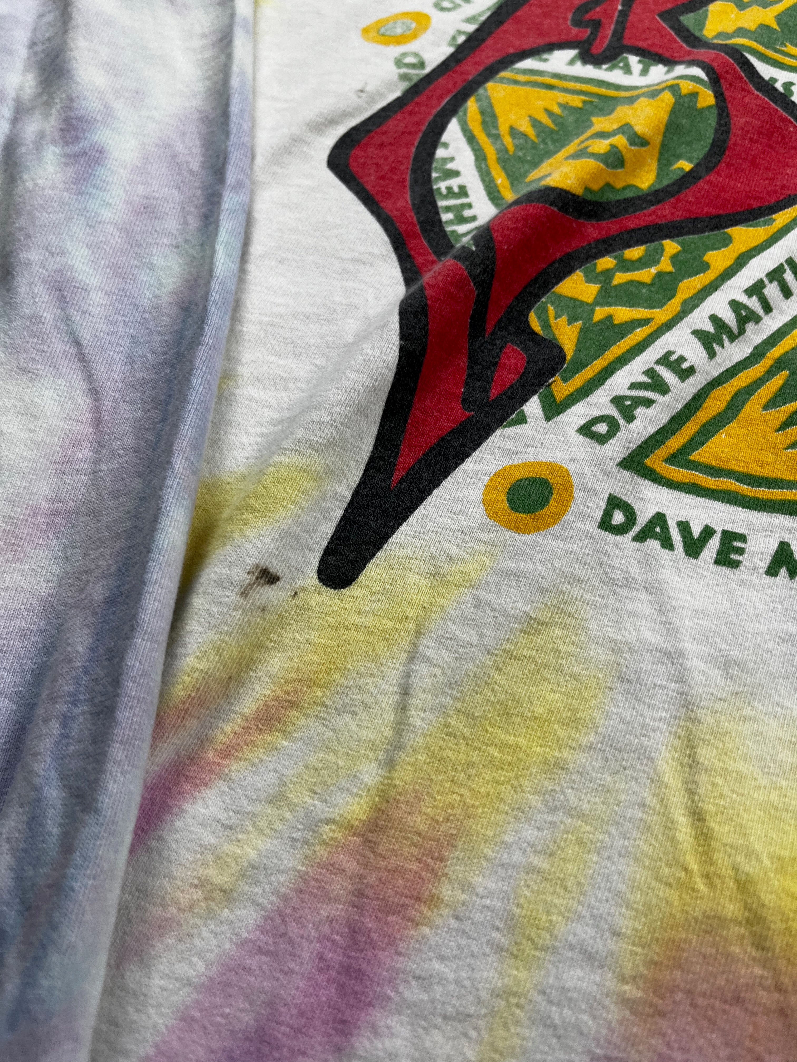 Vintage 1998 Dave Matthews Band Tie-Dye Long-Sleeve Concert Shirt