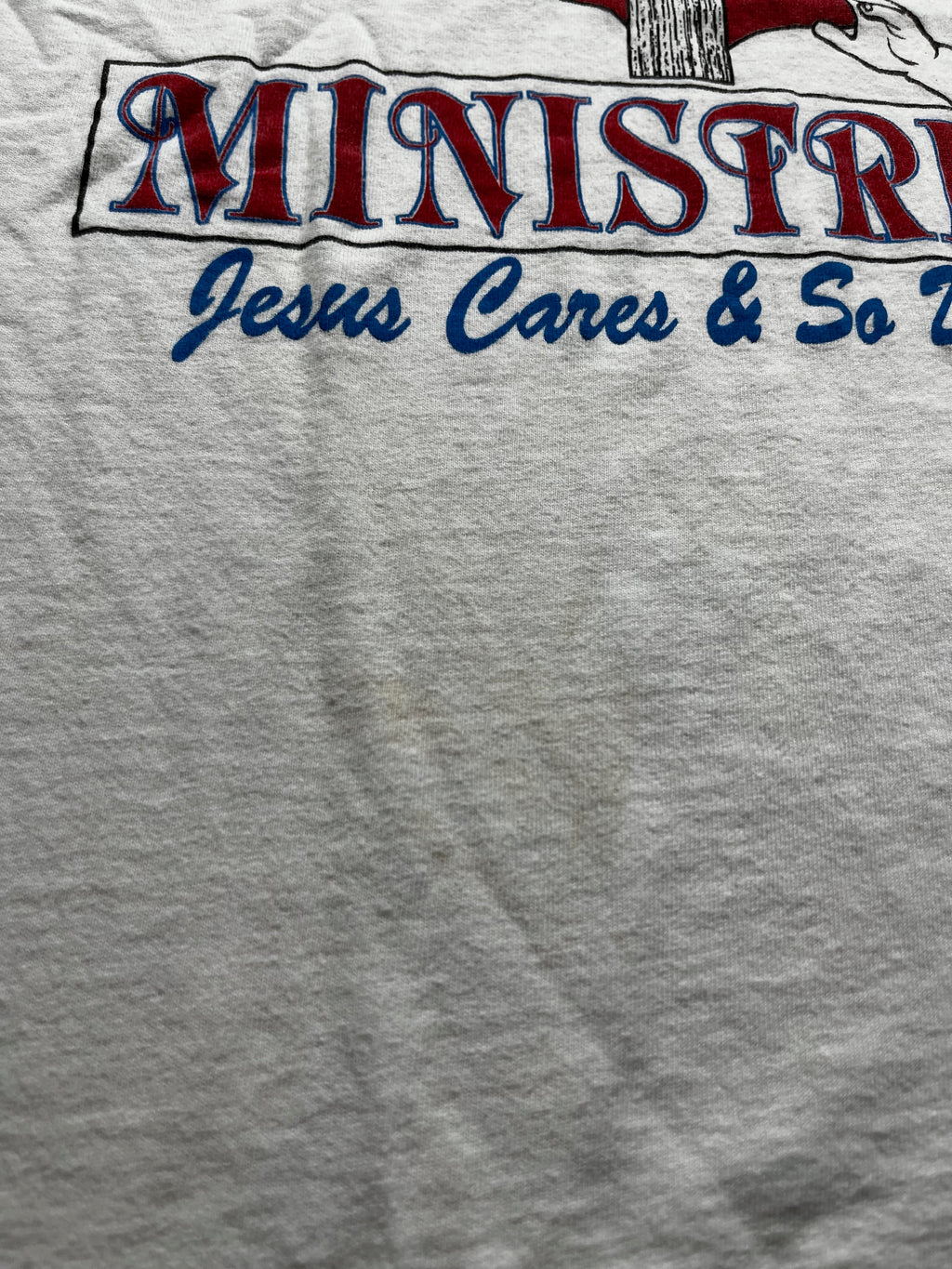 Vintage Jesus Cares Fruit Of The Loom T-Shirt
