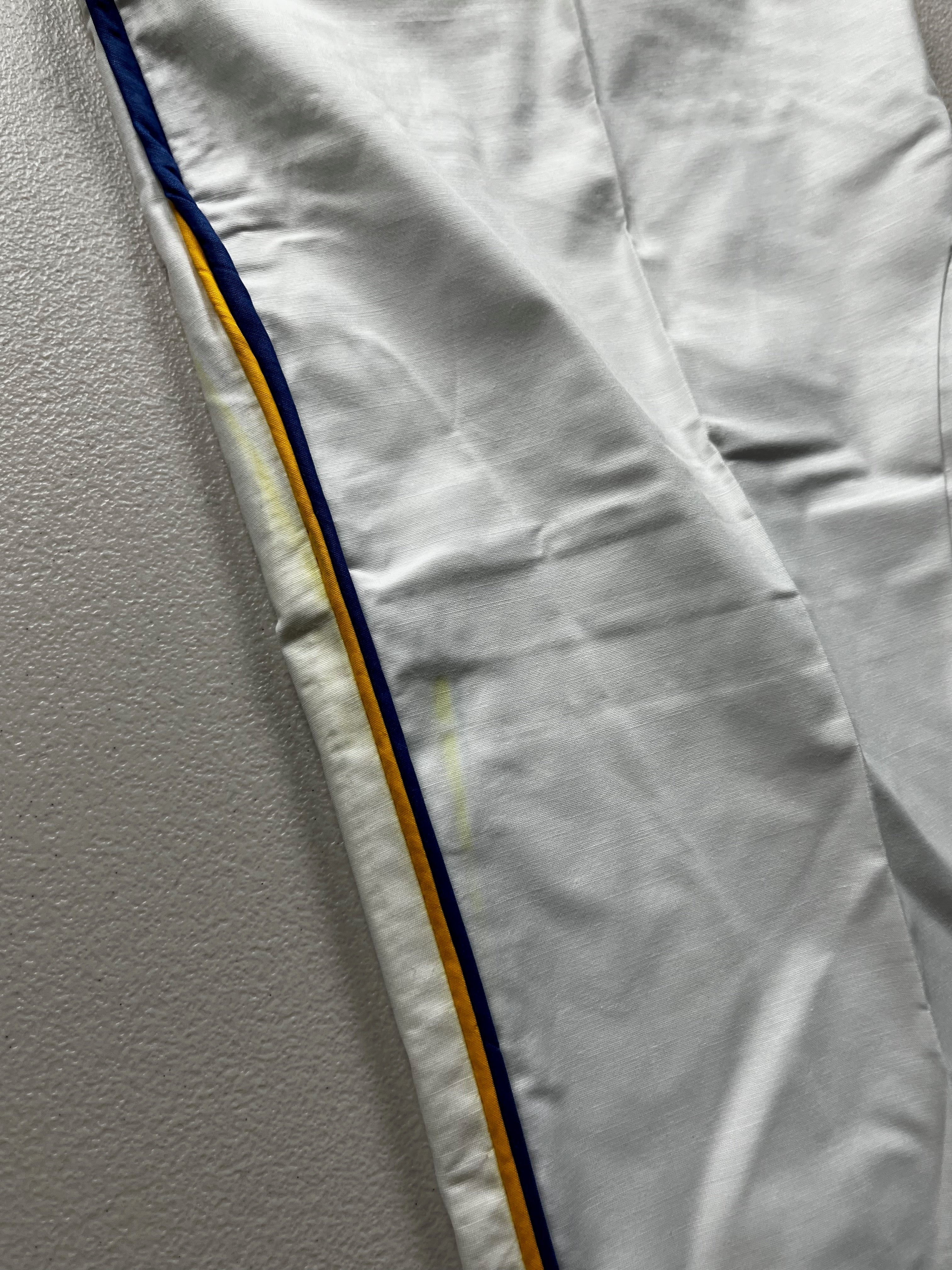 Vintage Campus White Straight Leg Track Pants