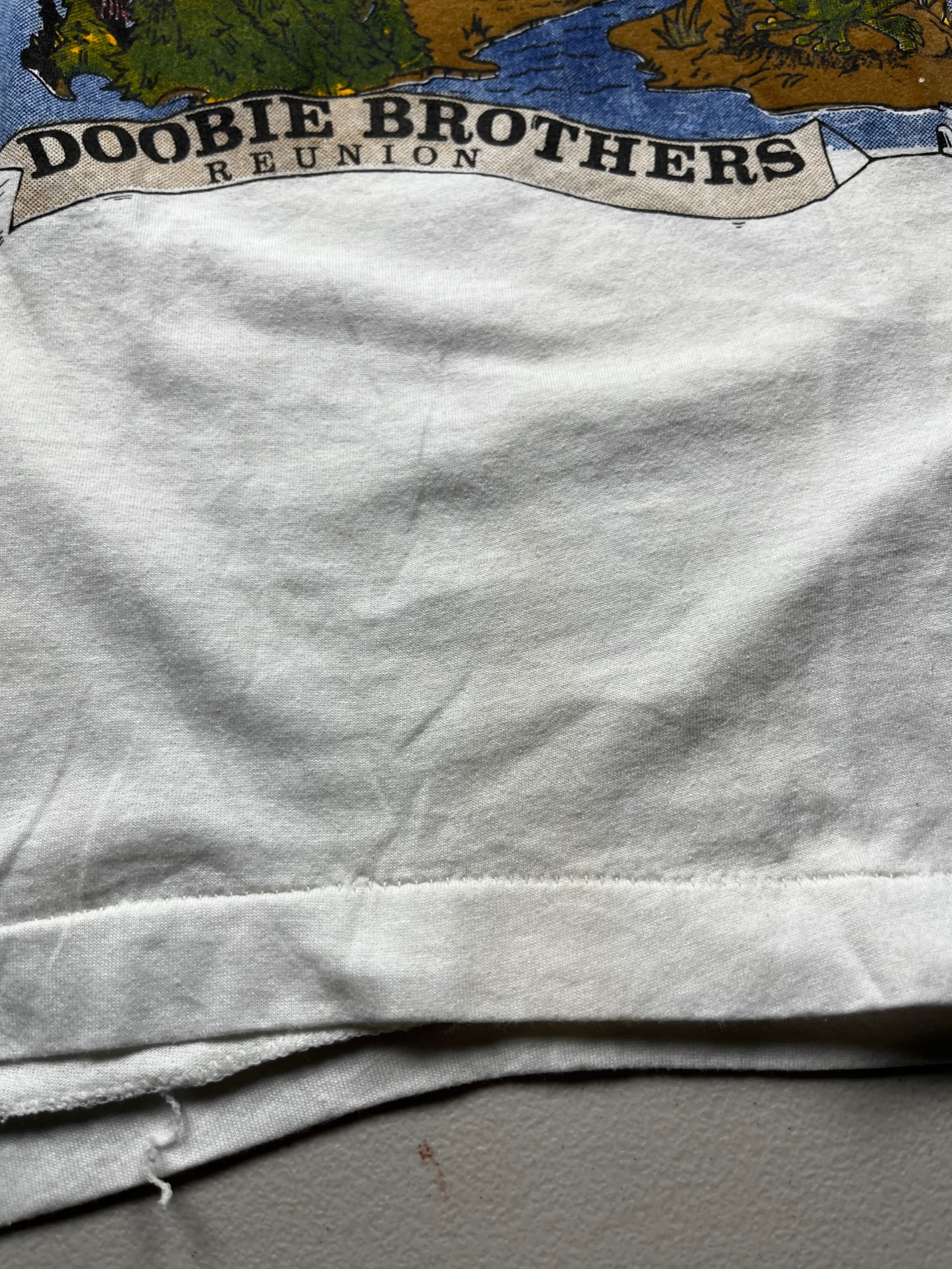 Vintage 1987 Mountain Aire Festival Huey Lewis The Doobie Brothers Tour T-Shirt