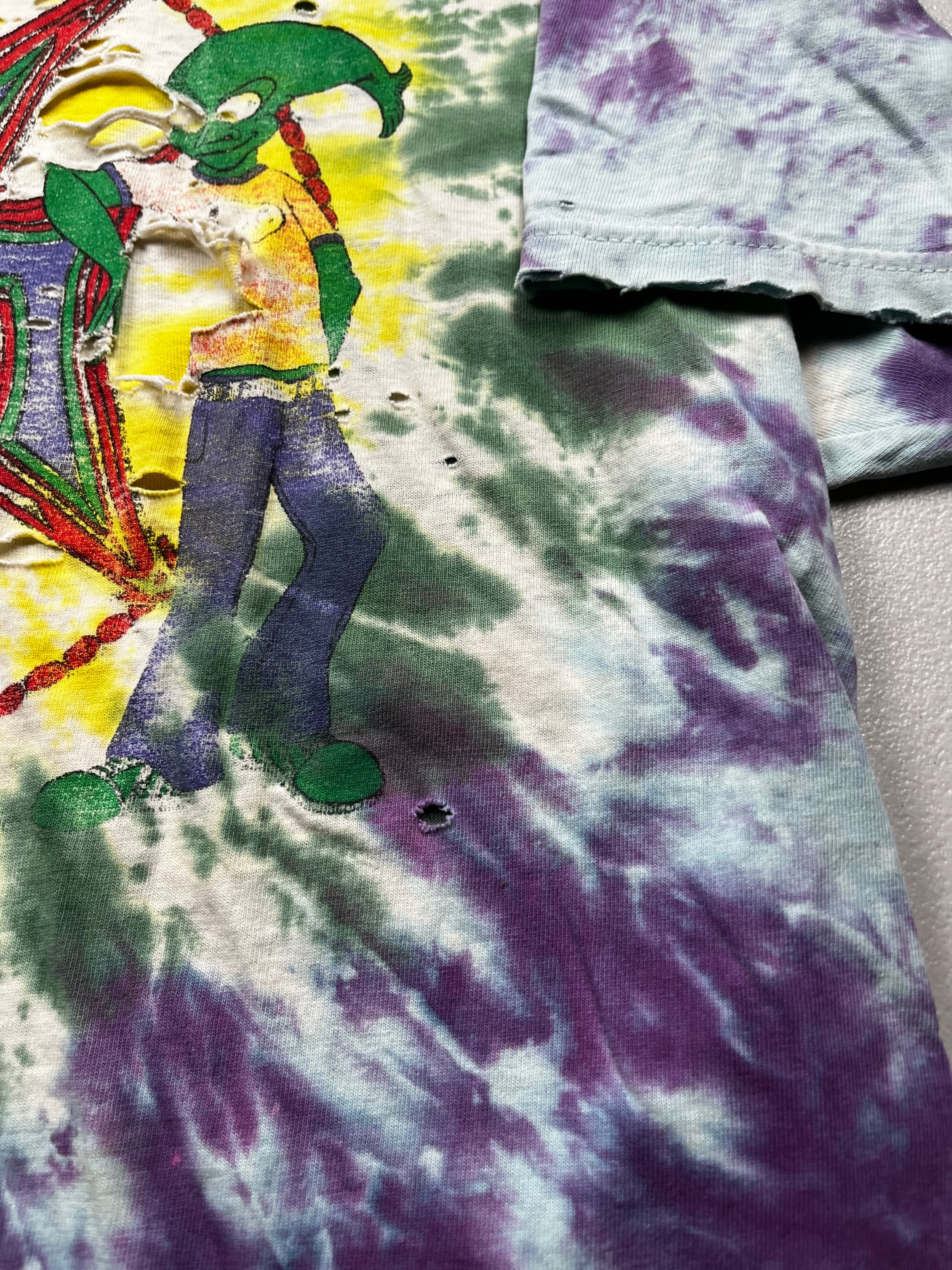Vintage Phish 1999 Fall Tour Pollock Alien Graphic T-Shirt Tie Dye