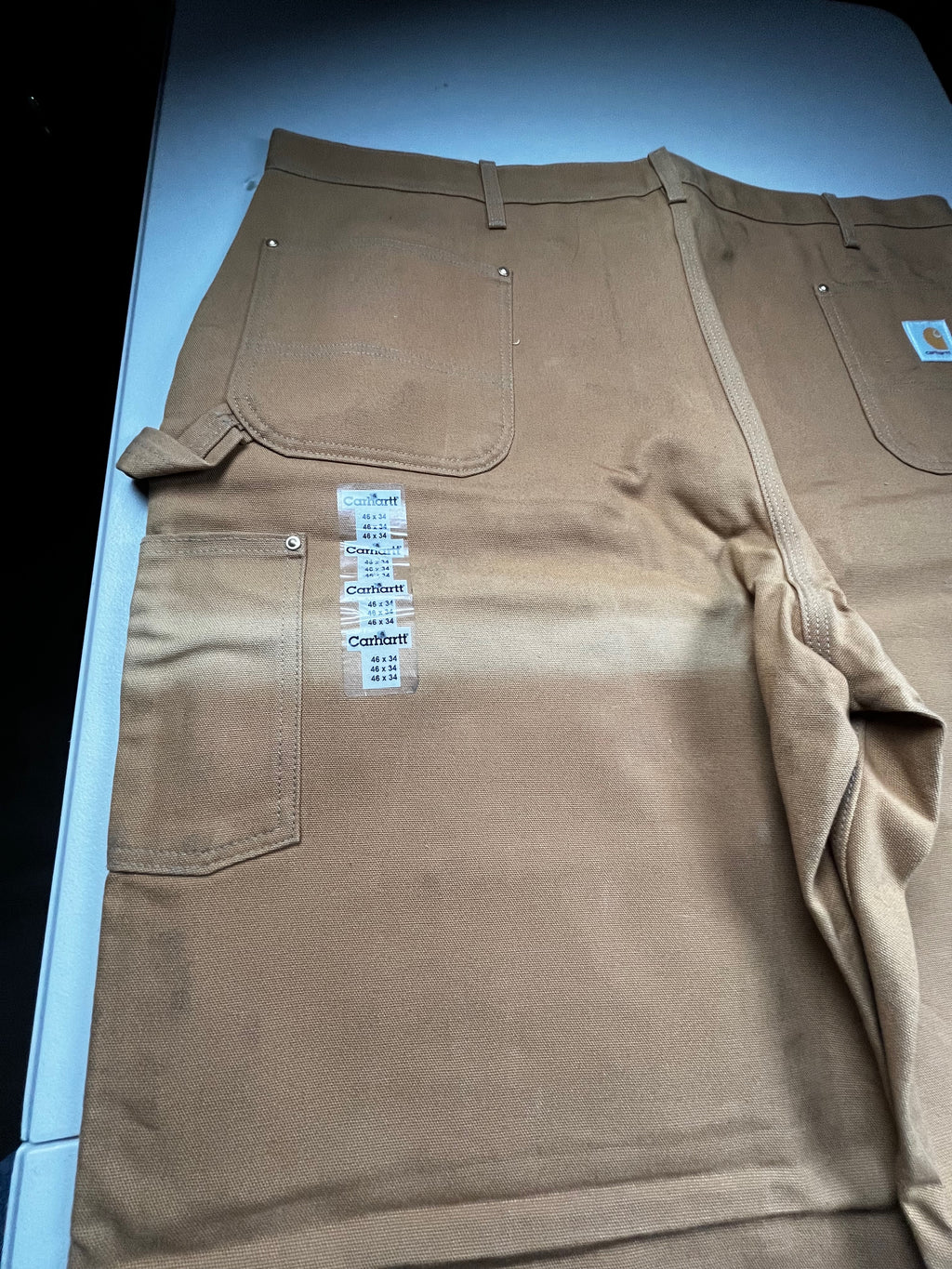 Vintage Carhartt Loose Fit Firm Duck Work Pants Brow