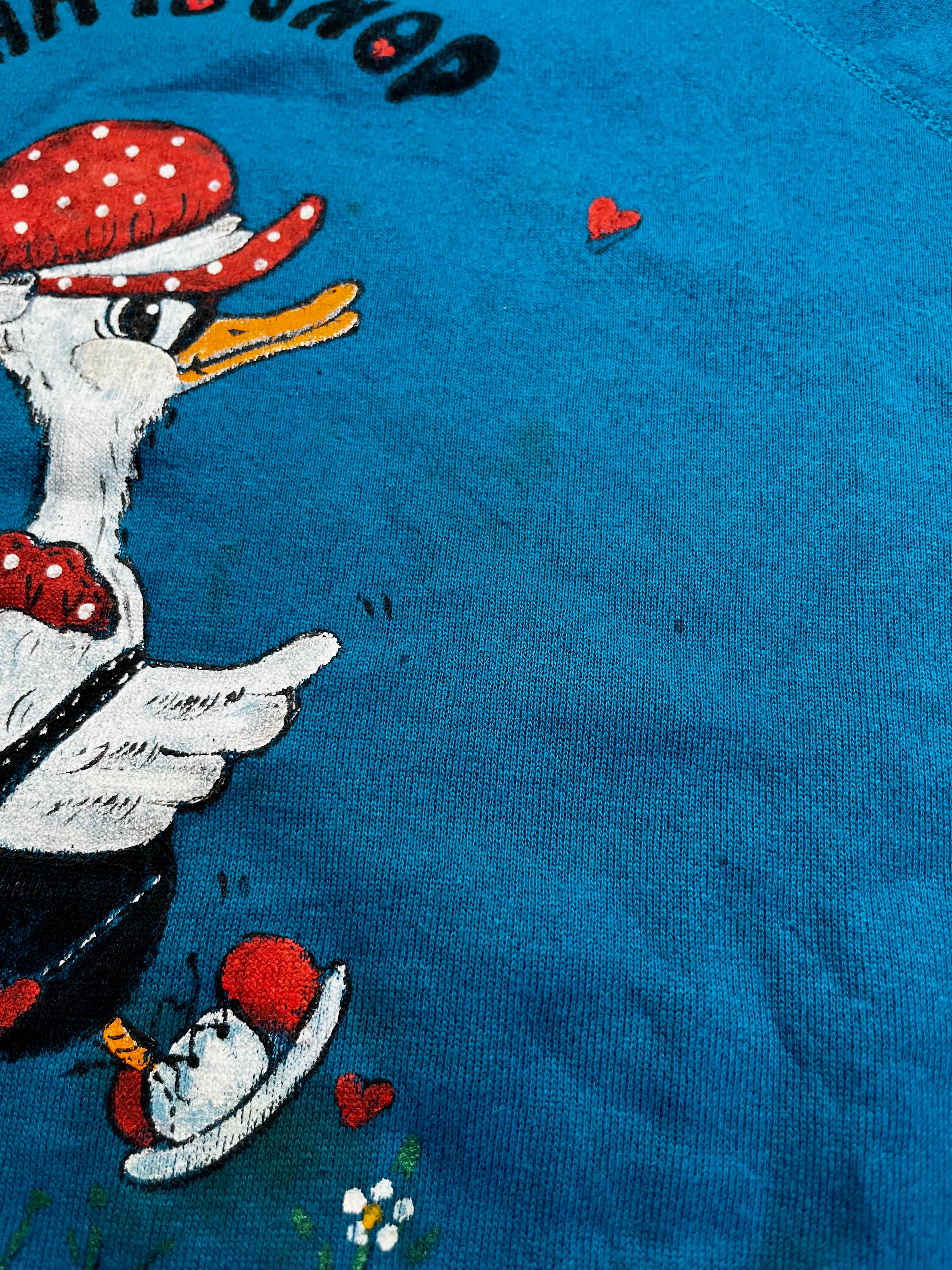 Vintage Blue "Born to Shop" Graphic Sweatshirt