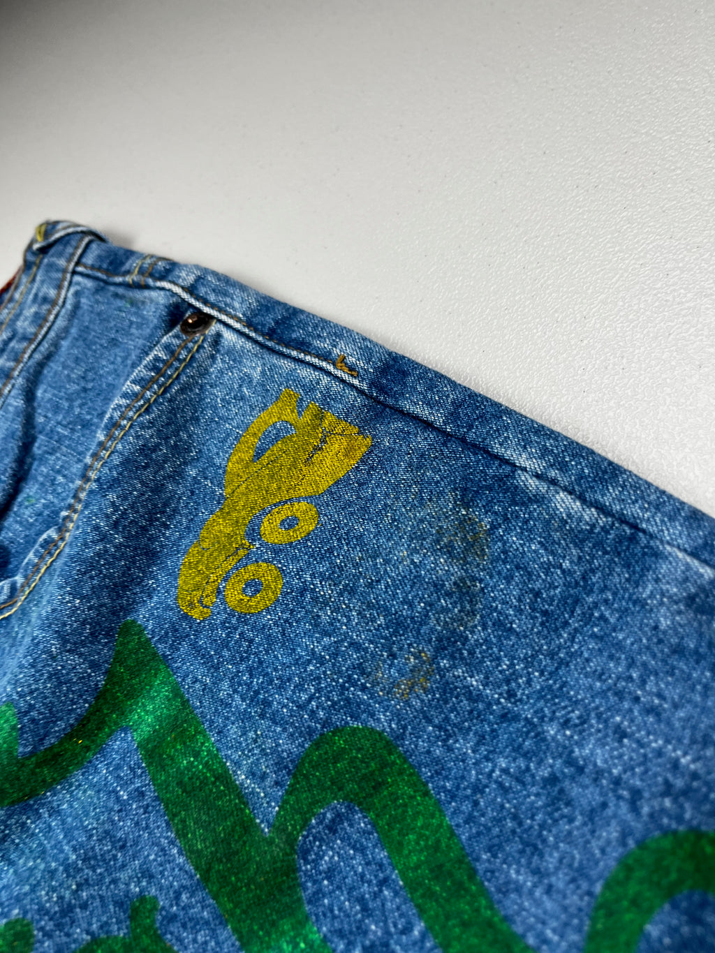 Vintage Von Dutch Graffiti Logo Flared Jeans