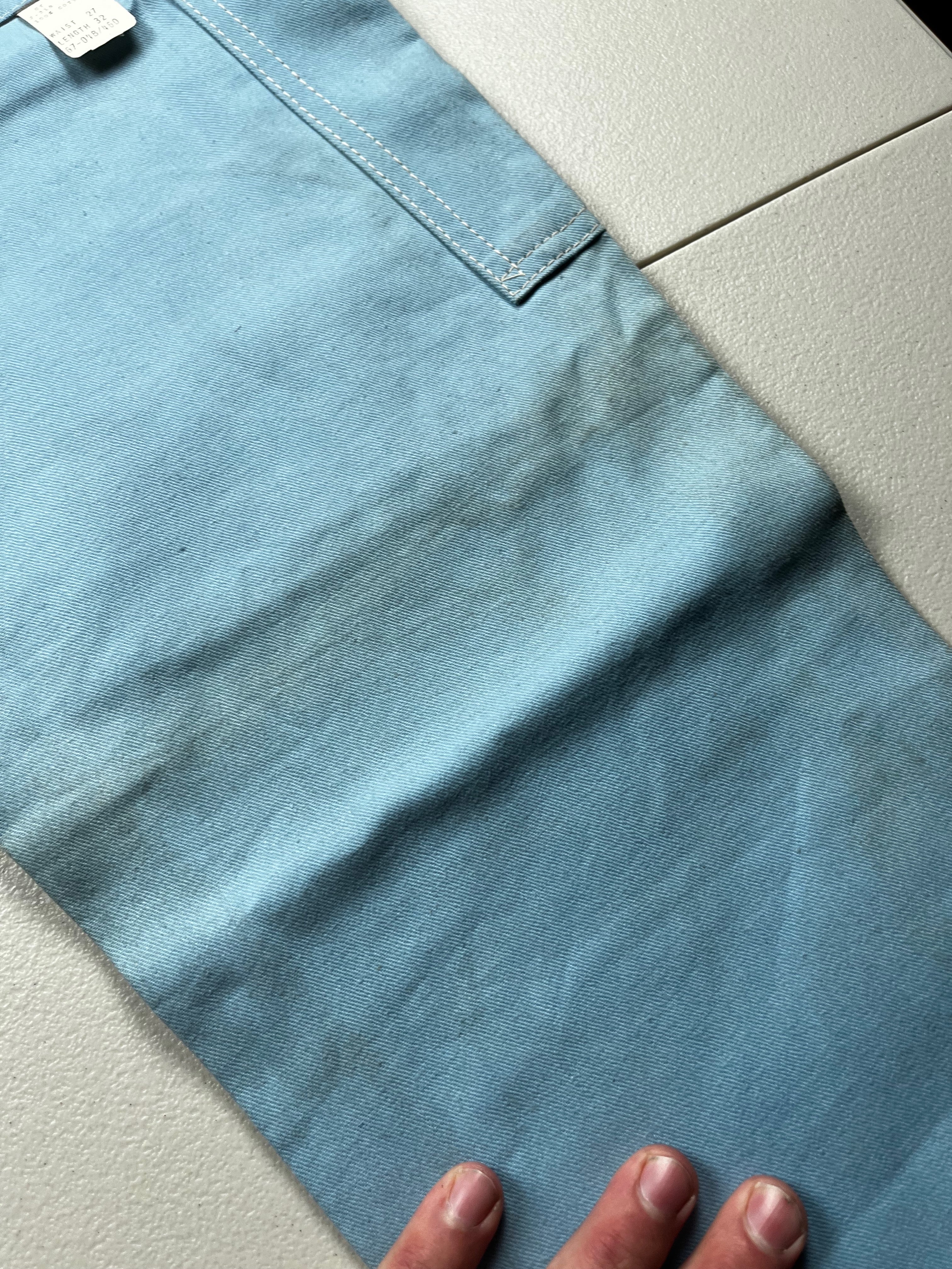 Vintage 1970s Washington Dee Cee Pastel Blue Carpenter