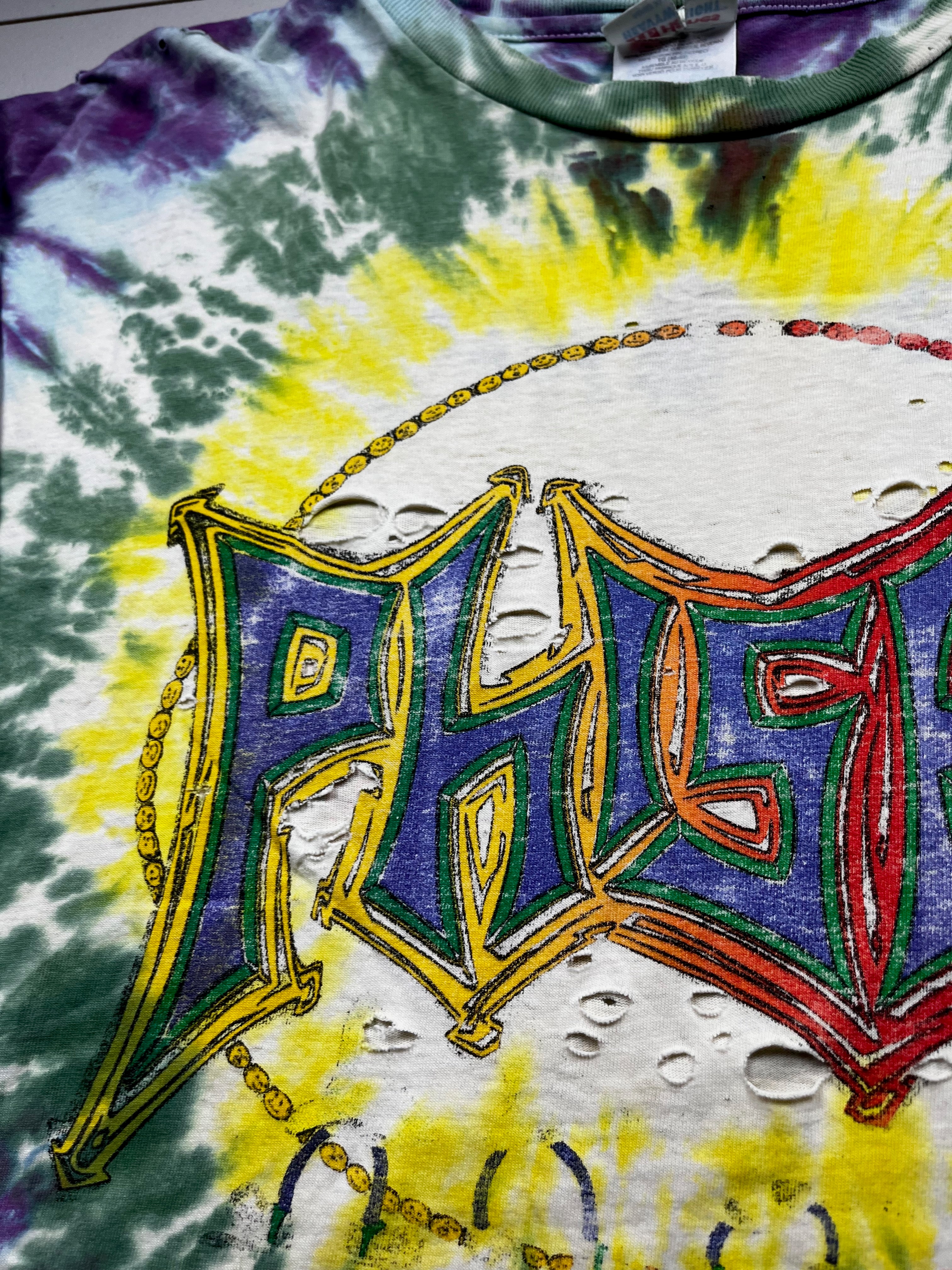 Vintage Phish 1999 Fall Tour Pollock Alien Graphic T-Shirt Tie Dye