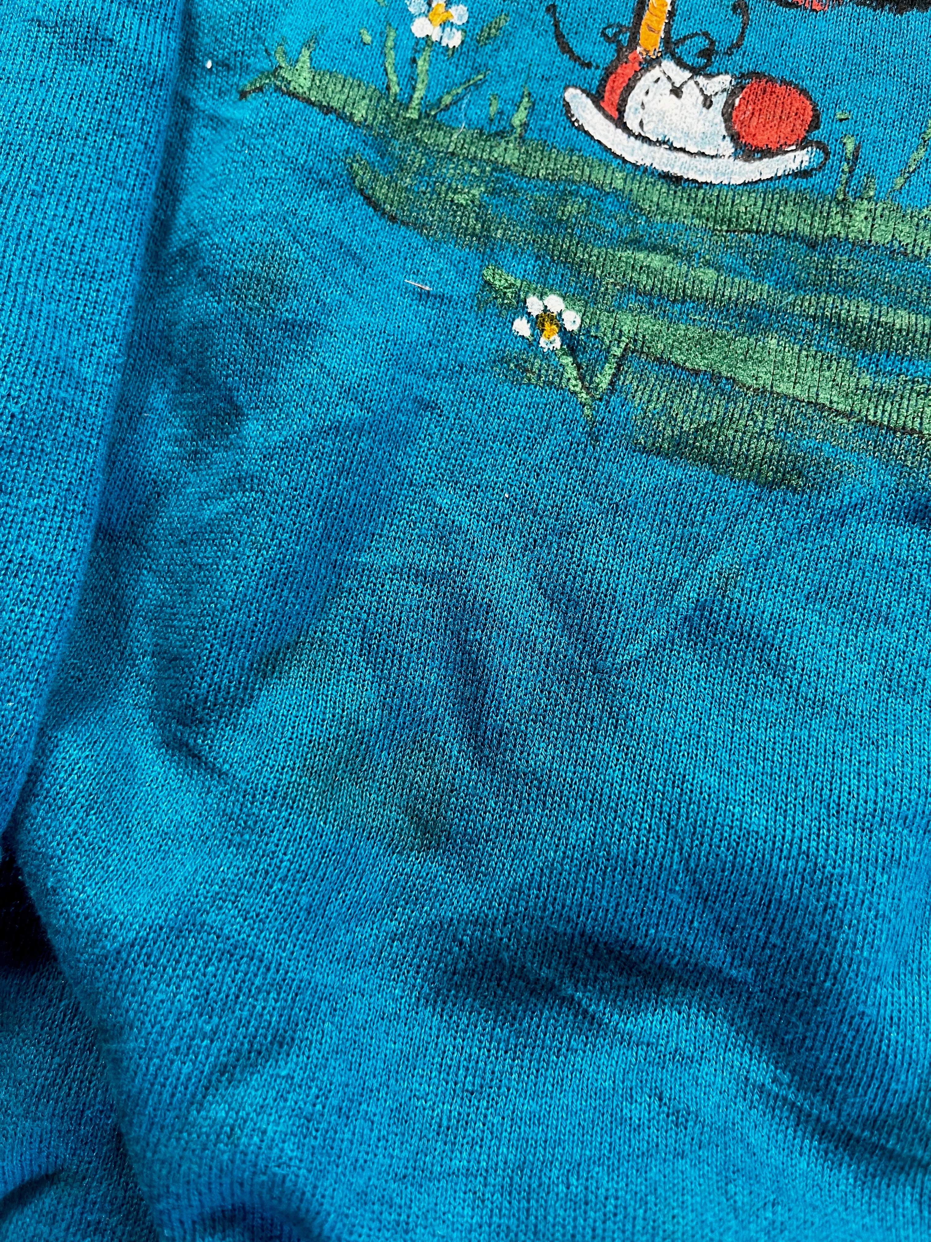 Vintage Blue "Born to Shop" Graphic Sweatshirt