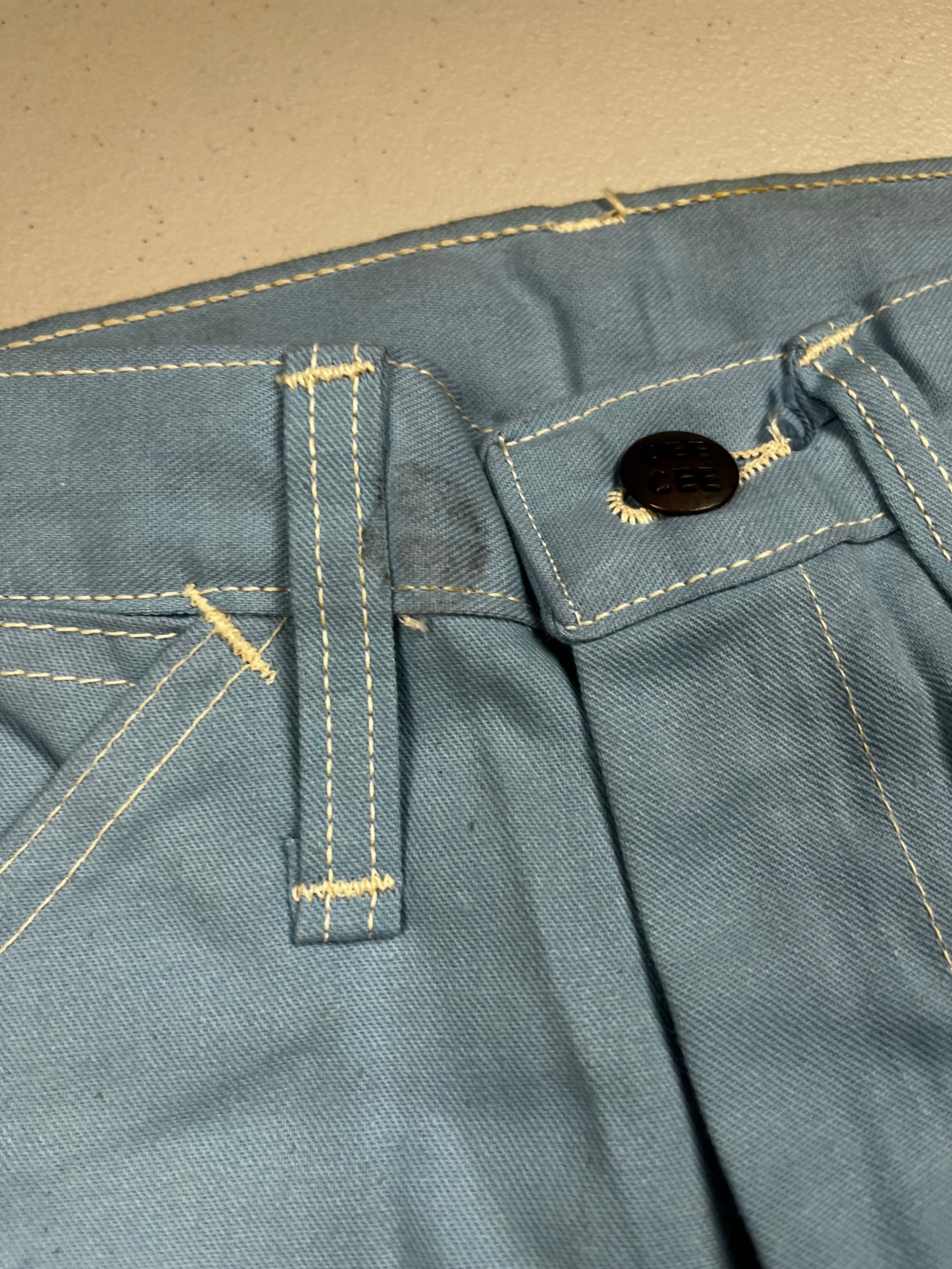 Vintage 1970s Washington Dee Cee Pastel Blue Carpenter