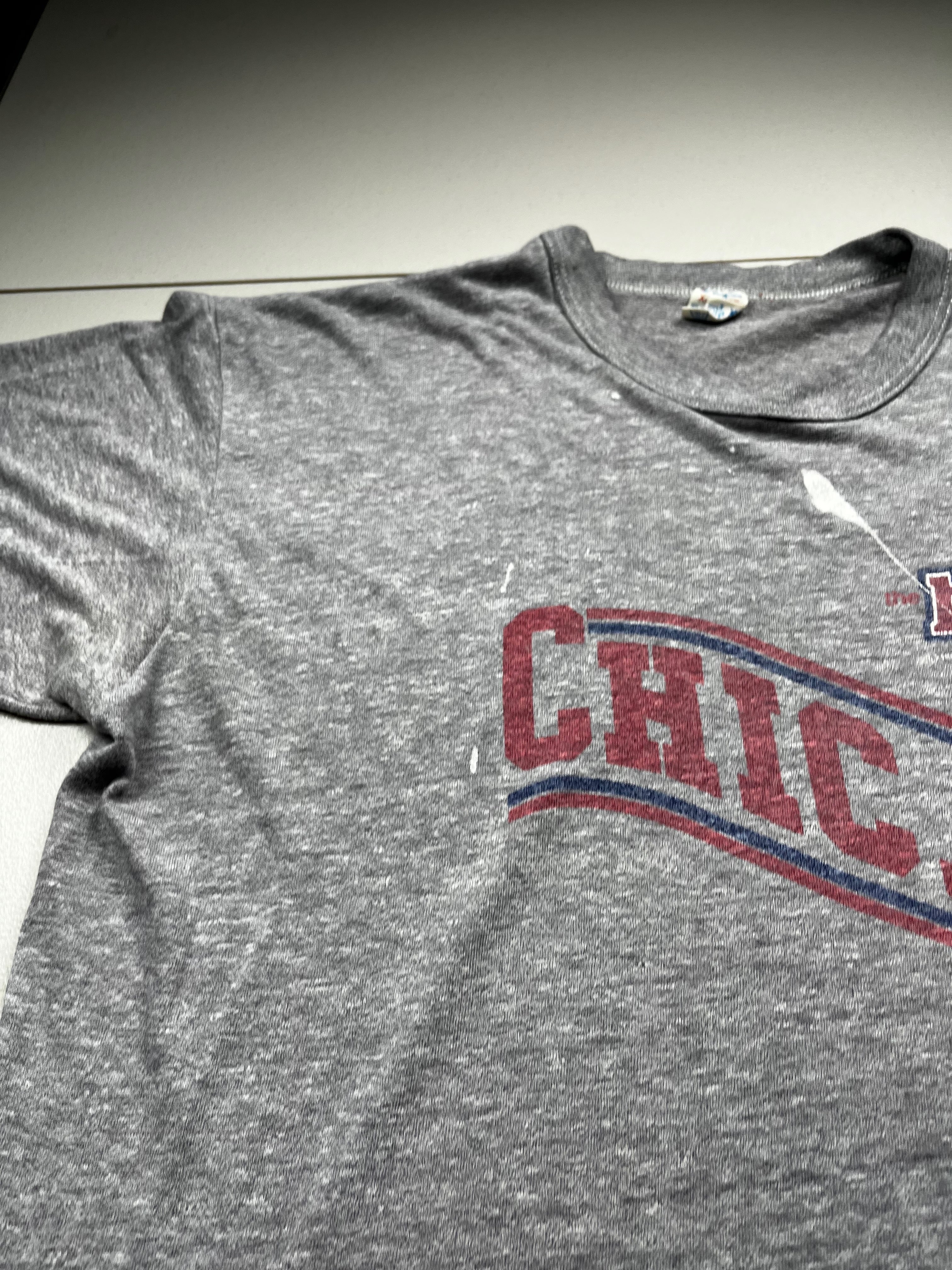 Vintage Chicago Blitz USFL Football Team Graphic T-Shirt Grey
