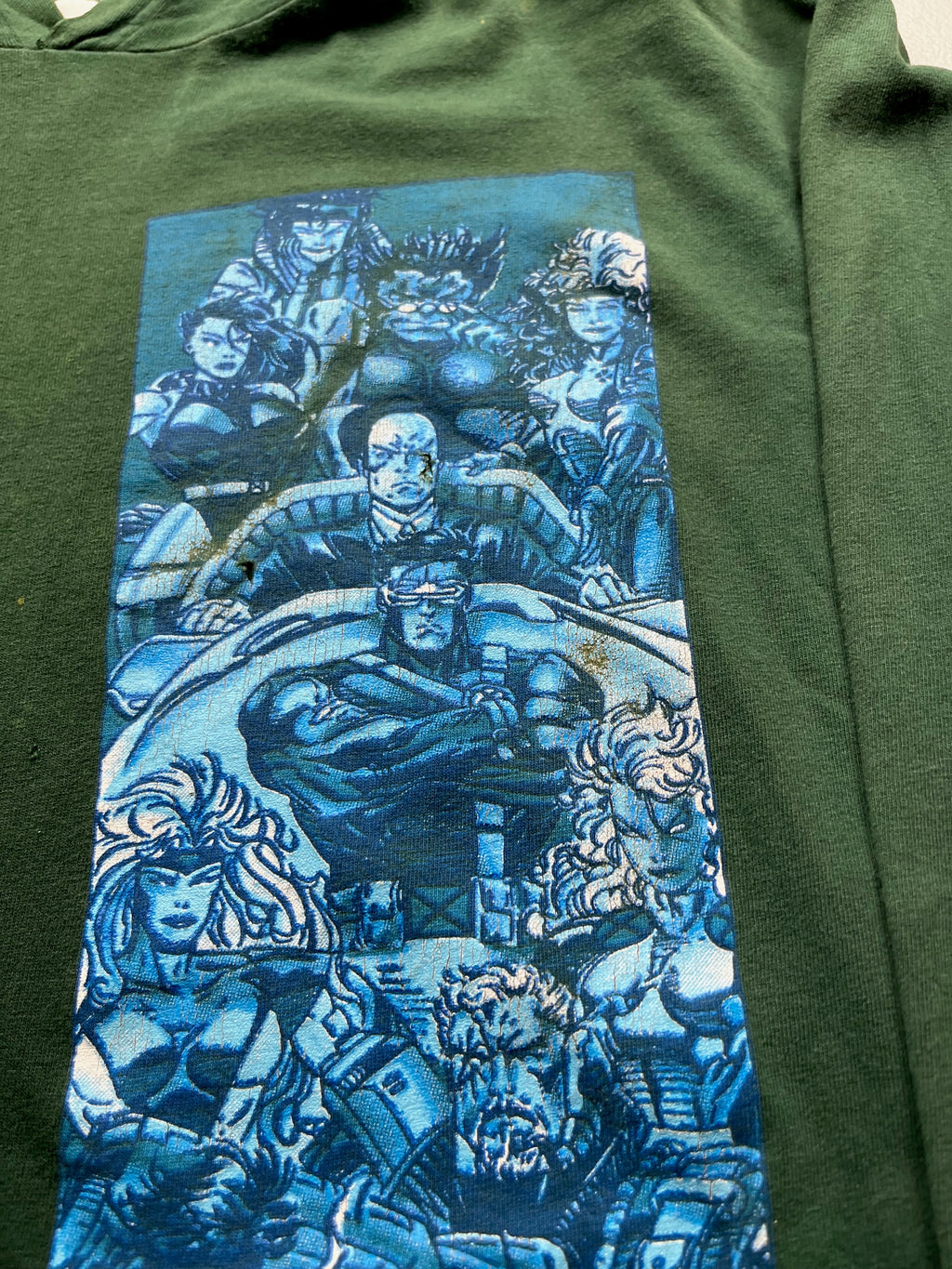 Vintage 1994 Marvel X-Men Graphic Lightweight Hoodie Green
