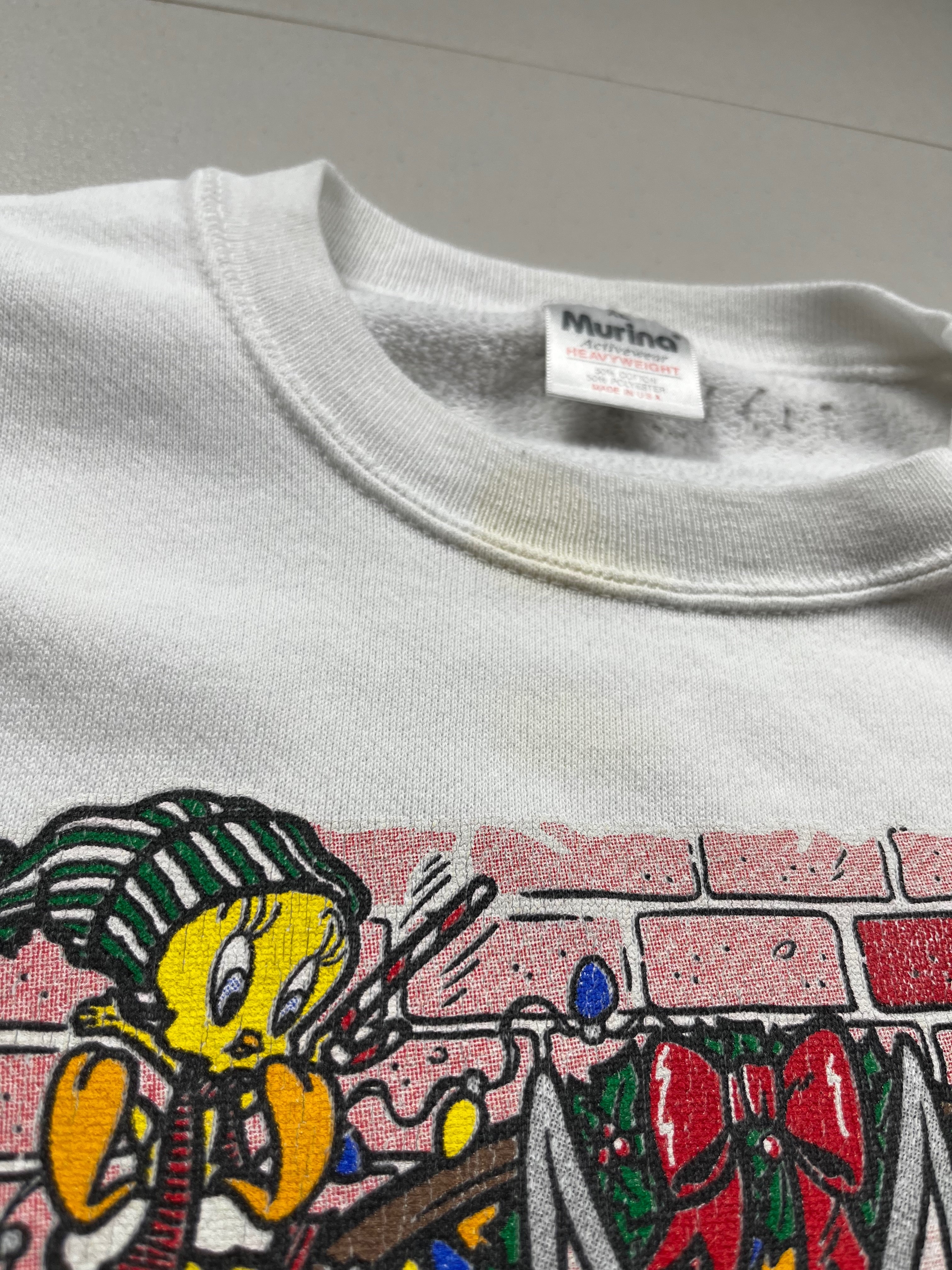 Vintage 1990s Looney Tunes Holiday Sweatshirt By Warner Bros