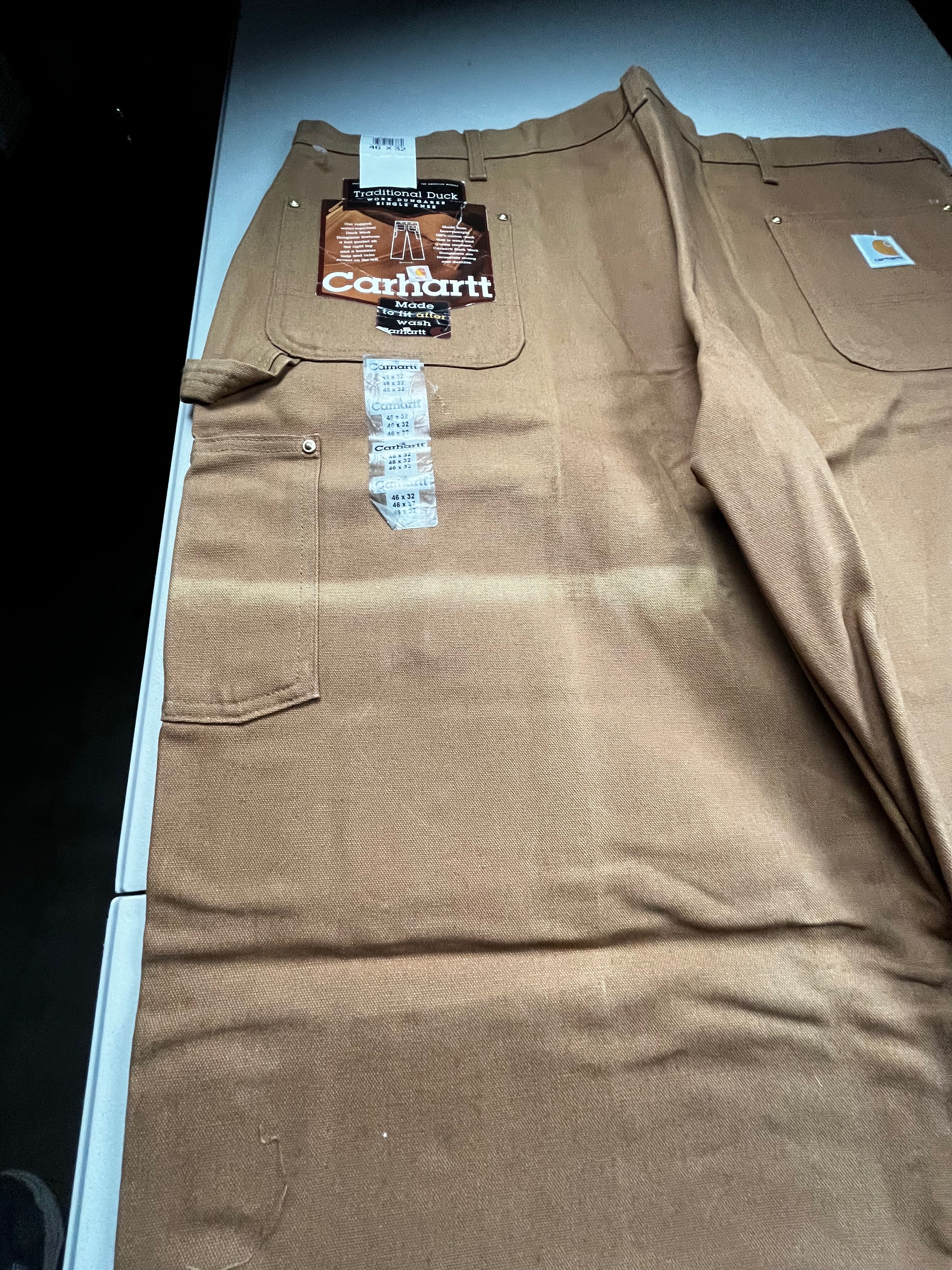 Carhartt Loose Fit Firm Duck Work Pants Brown NWT