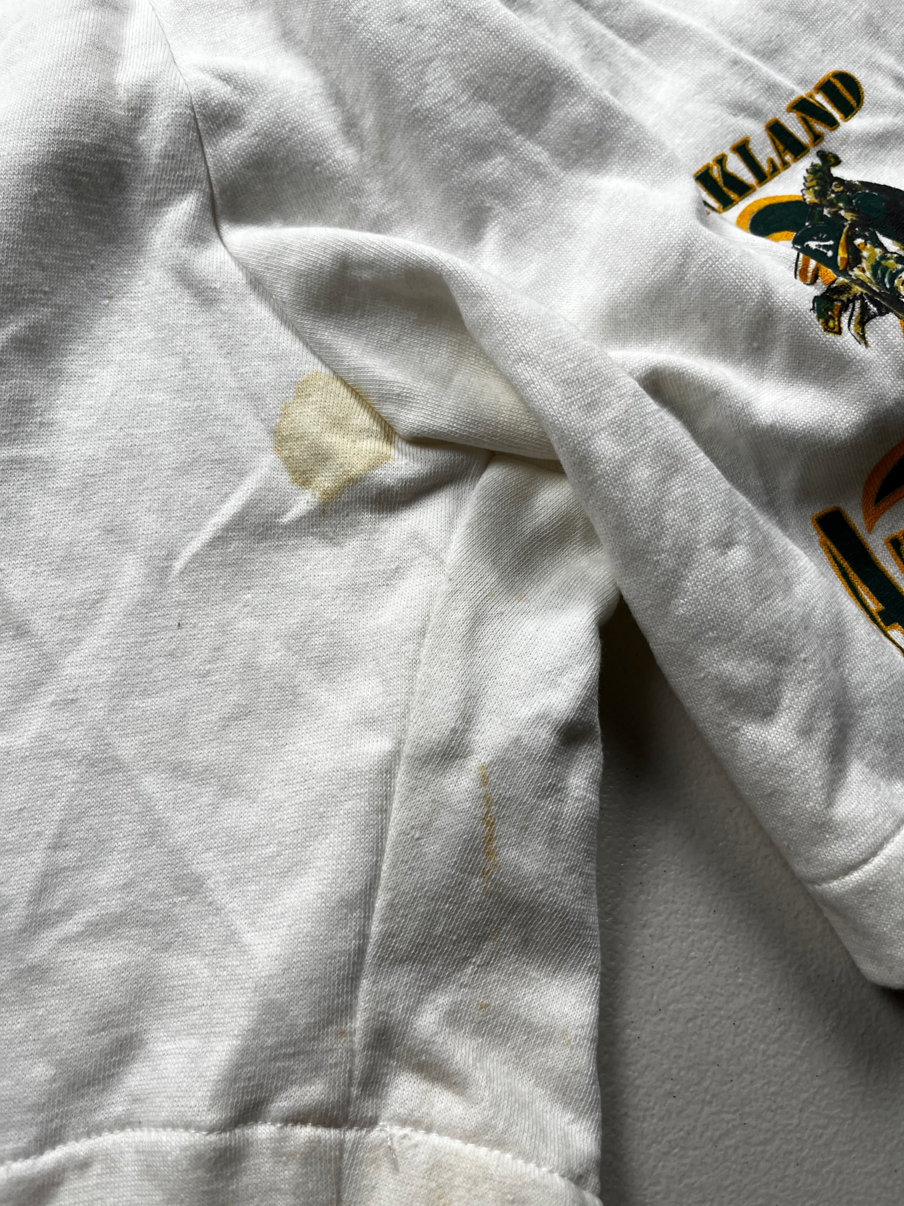 Vintage Oakland Athletics White Sweat Shorts MLB