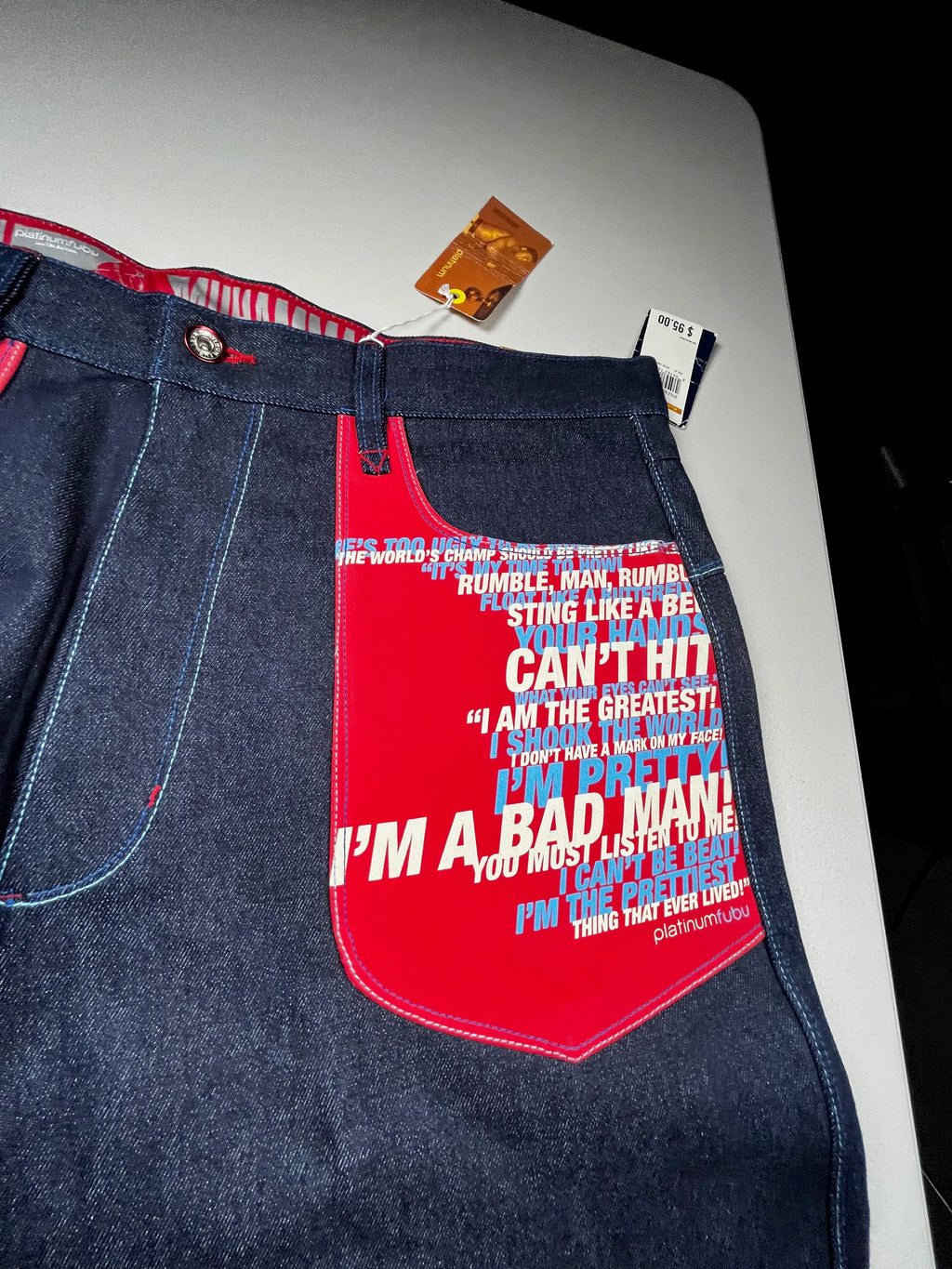 Vintage 90s Muhammad Ali Raw Denim Loose Fit Jeans