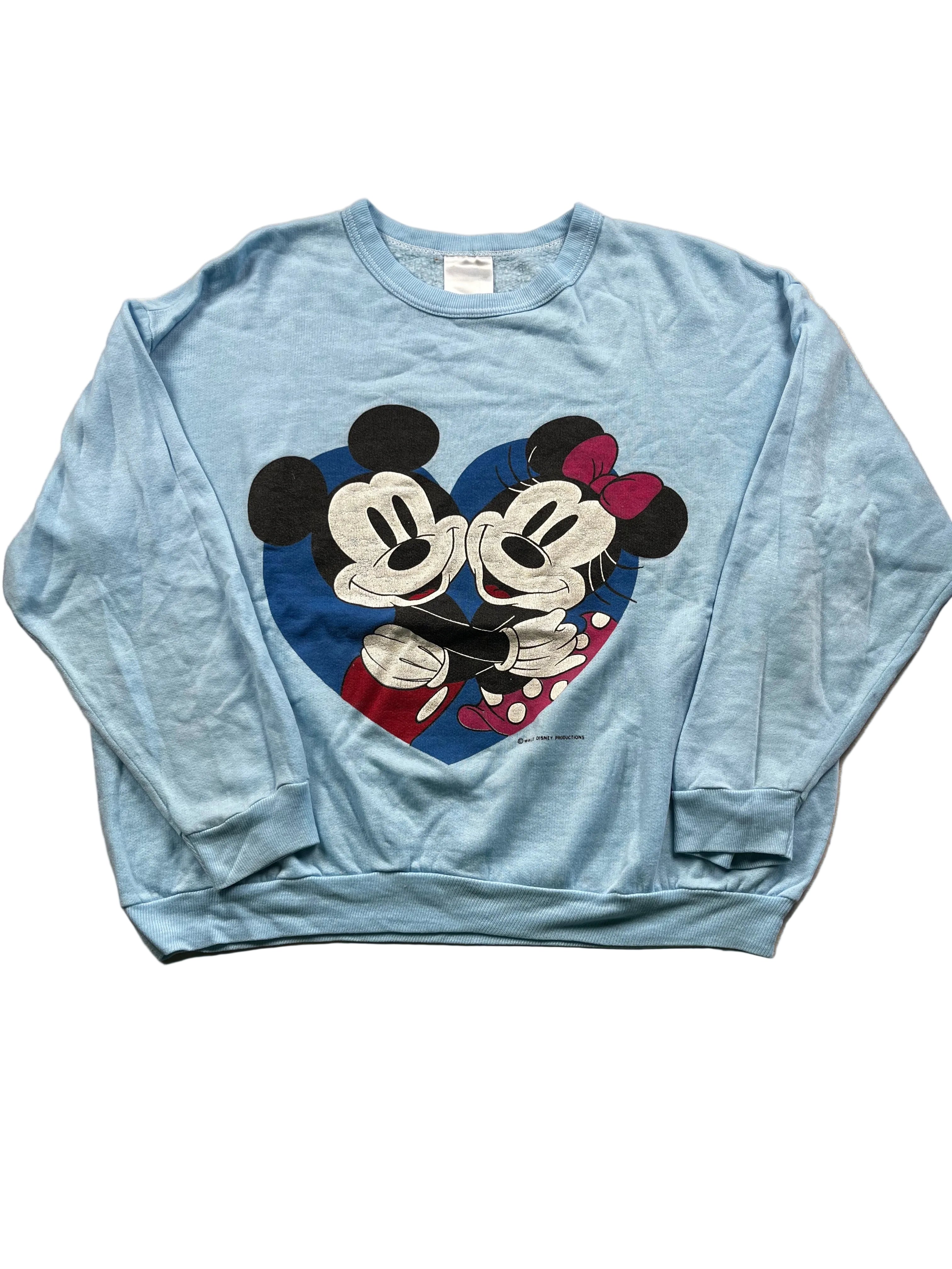 Vintage Disney Mickey and Minnie Mouse Graphic Sweatshirt