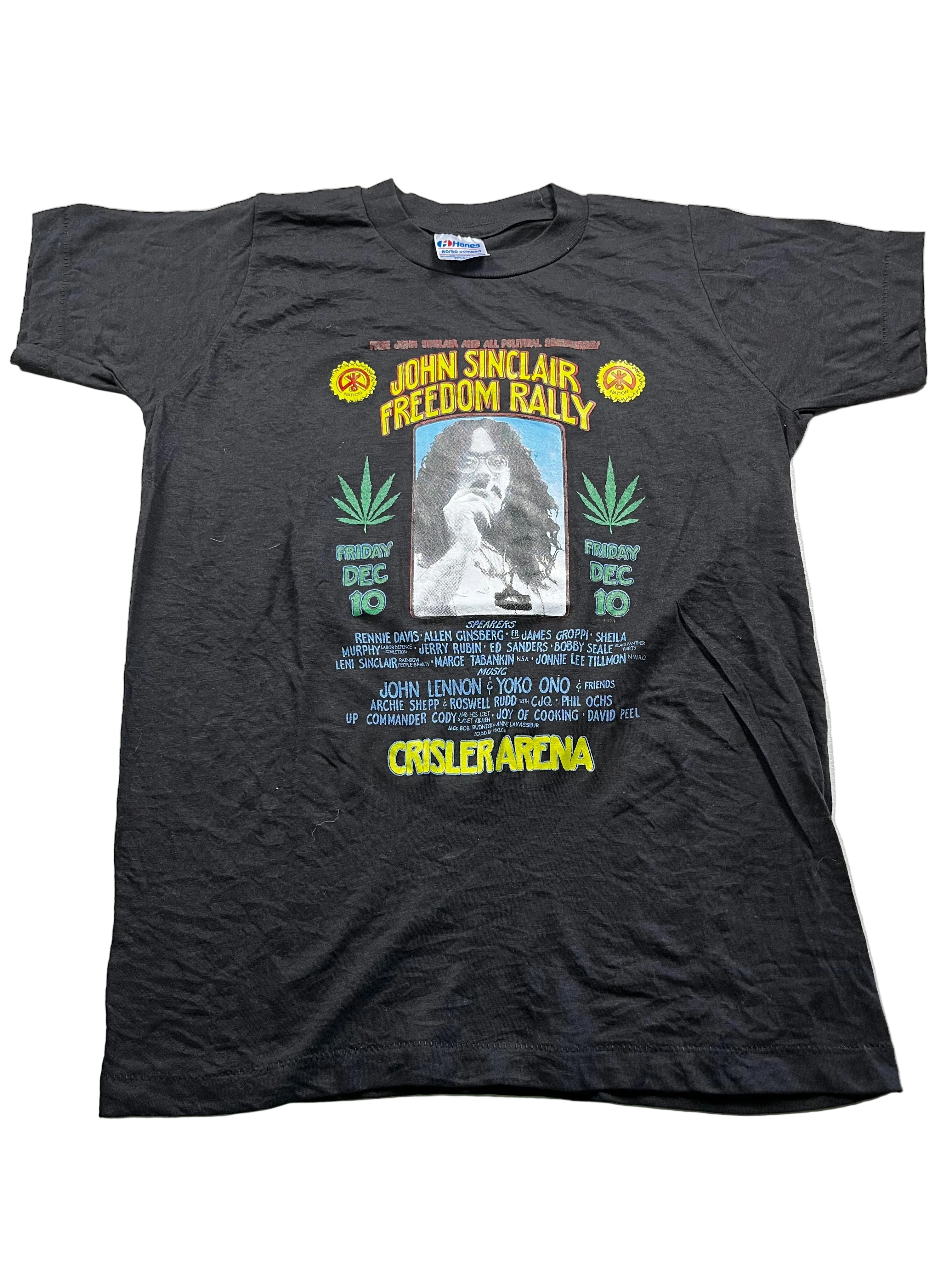 Vintage 1970s Hanes T-shirt "John Sinclair Freedom Rally"