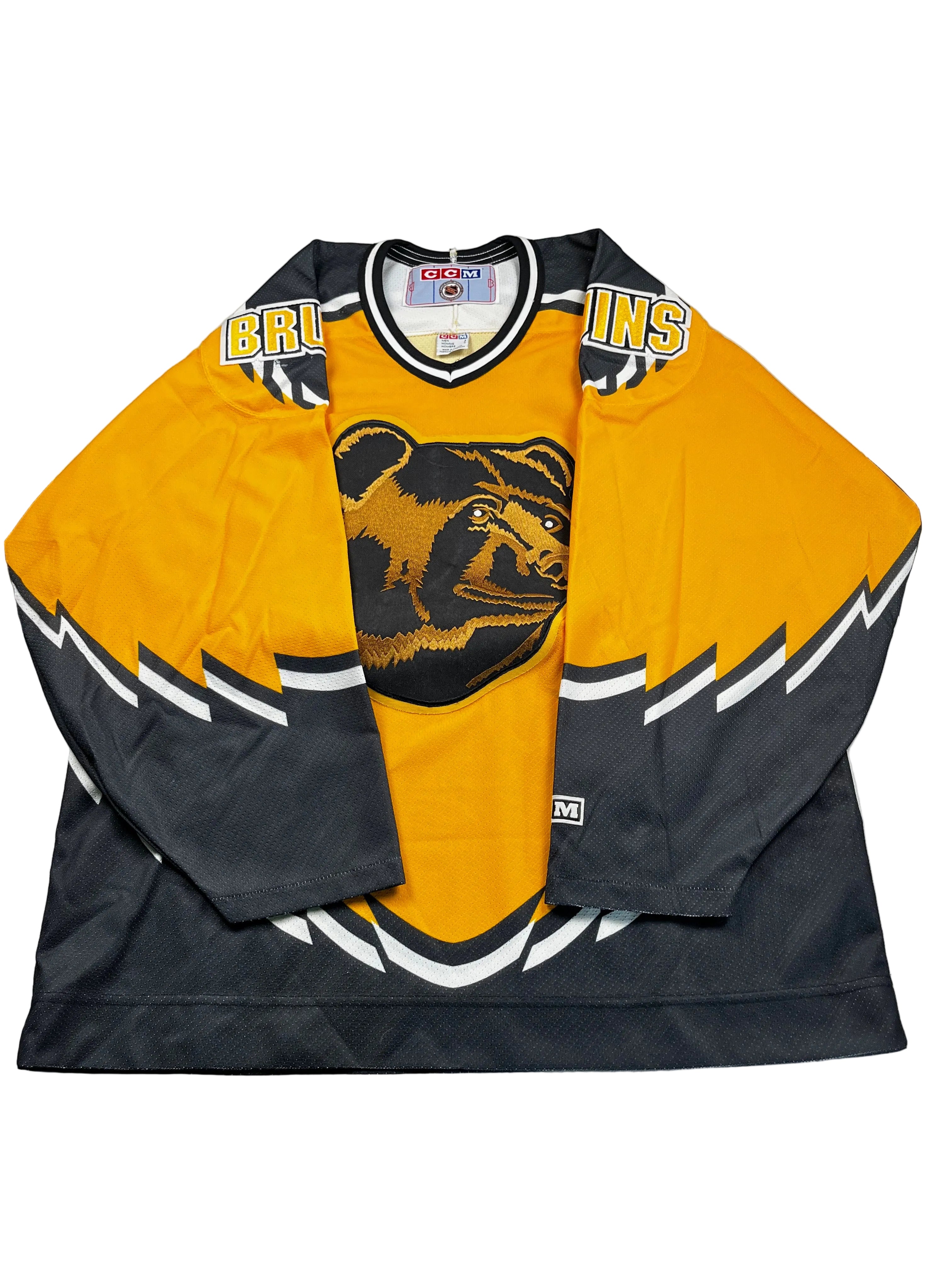 Vintage Yellow CCM Boston Bruins Jersey