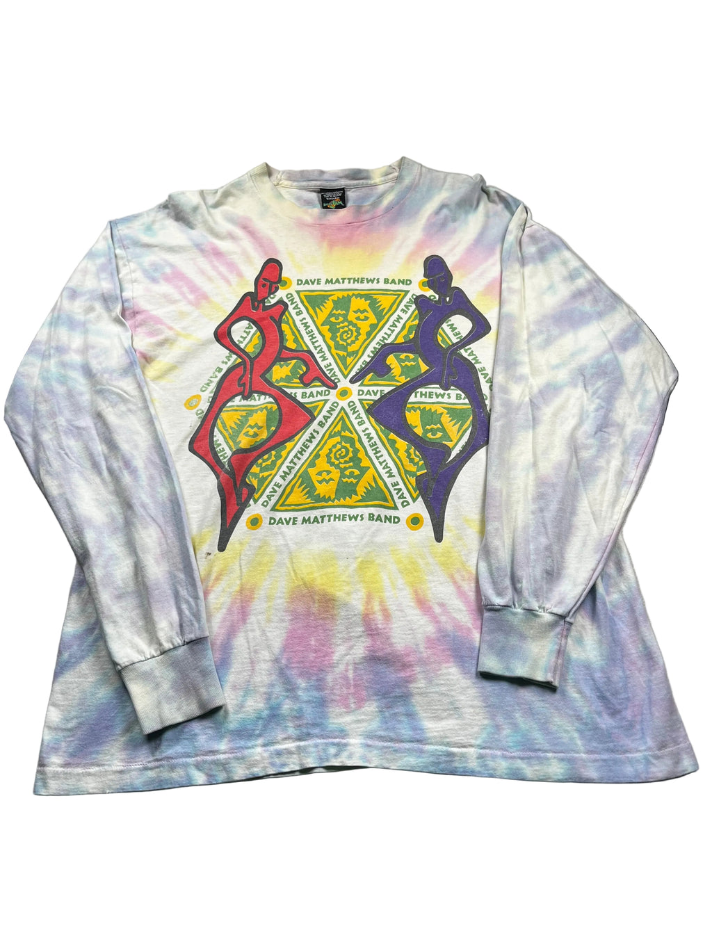 Vintage 1998 Dave Matthews Band Tie-Dye Long-Sleeve Concert Shirt