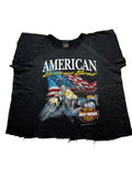 Vintage 1992 Harley-Davidson "American Born and Bred" 3D Emblem T-shirt