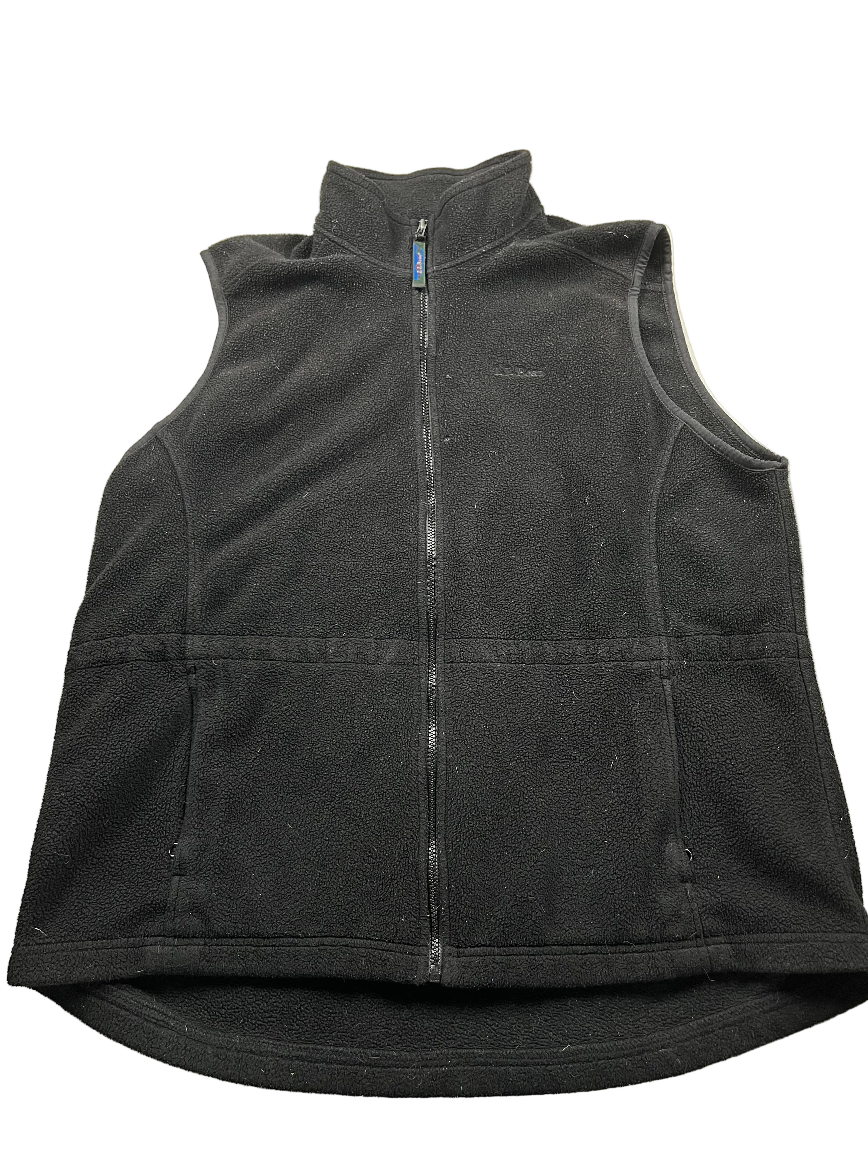 L.L.Bean Black Fleece Full-Zip Vest