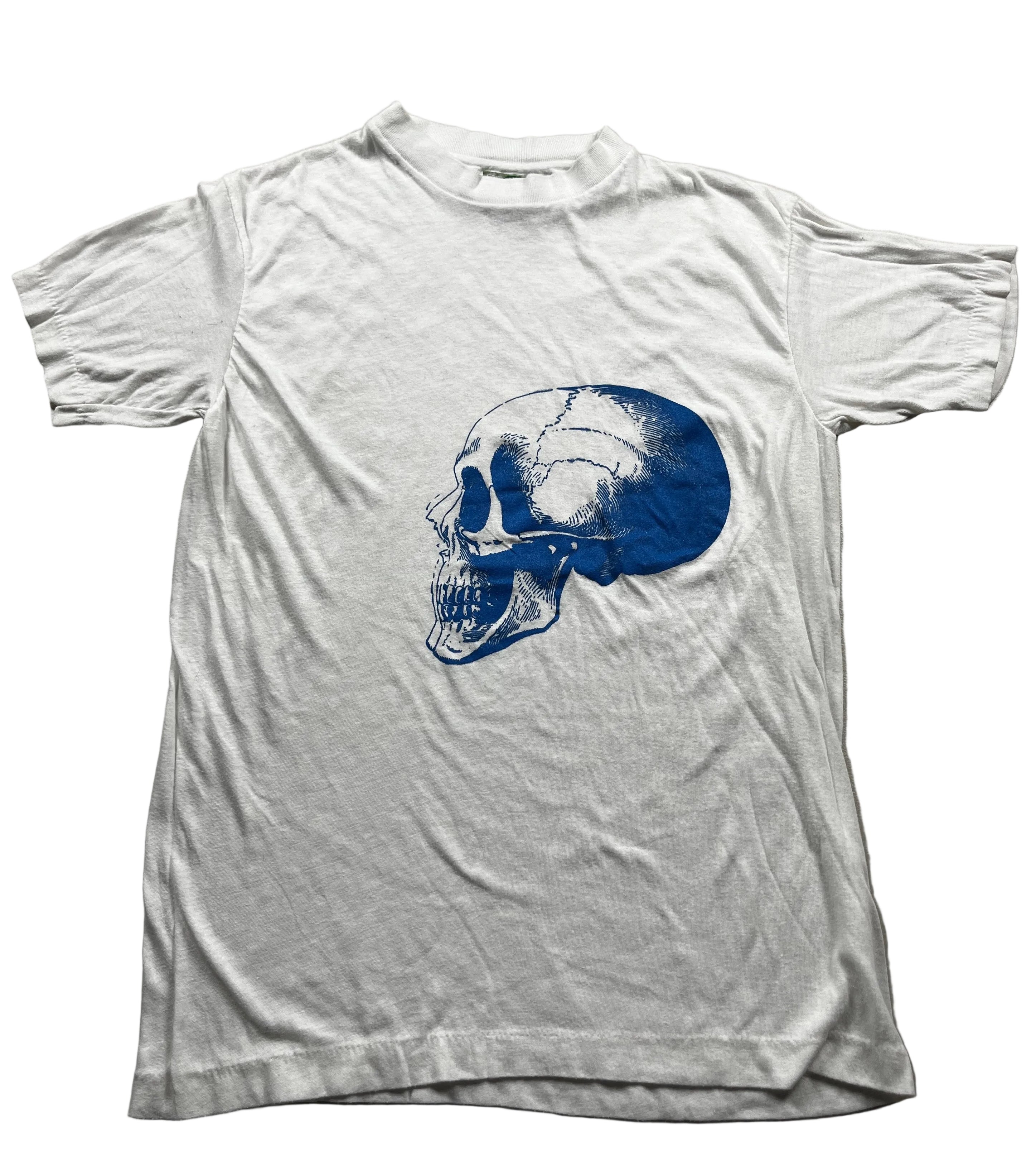 Blue Vintage Skull T-Shirt