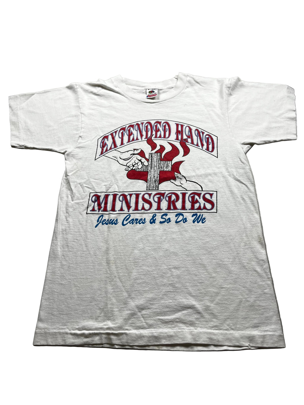 Vintage Jesus Cares Fruit Of The Loom T-Shirt