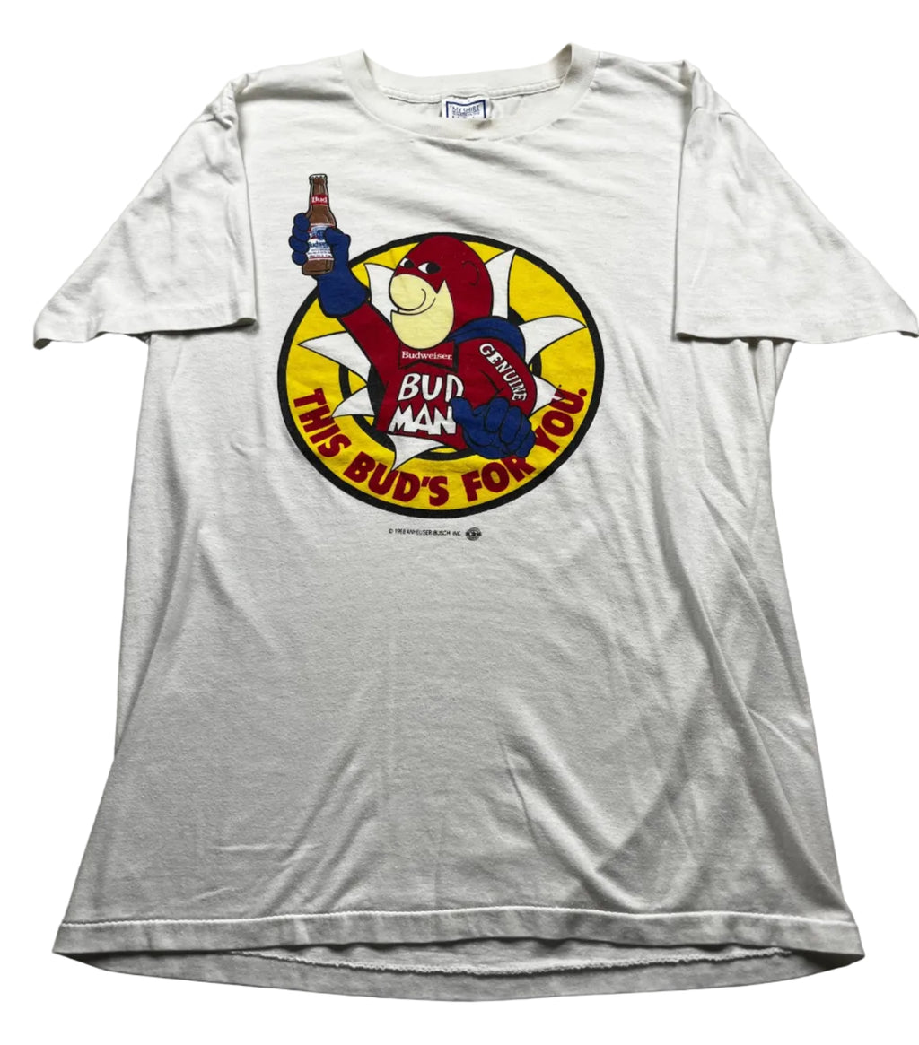 Vintage 1990s Budweiser "Bud Man" Graphic T-Shirt