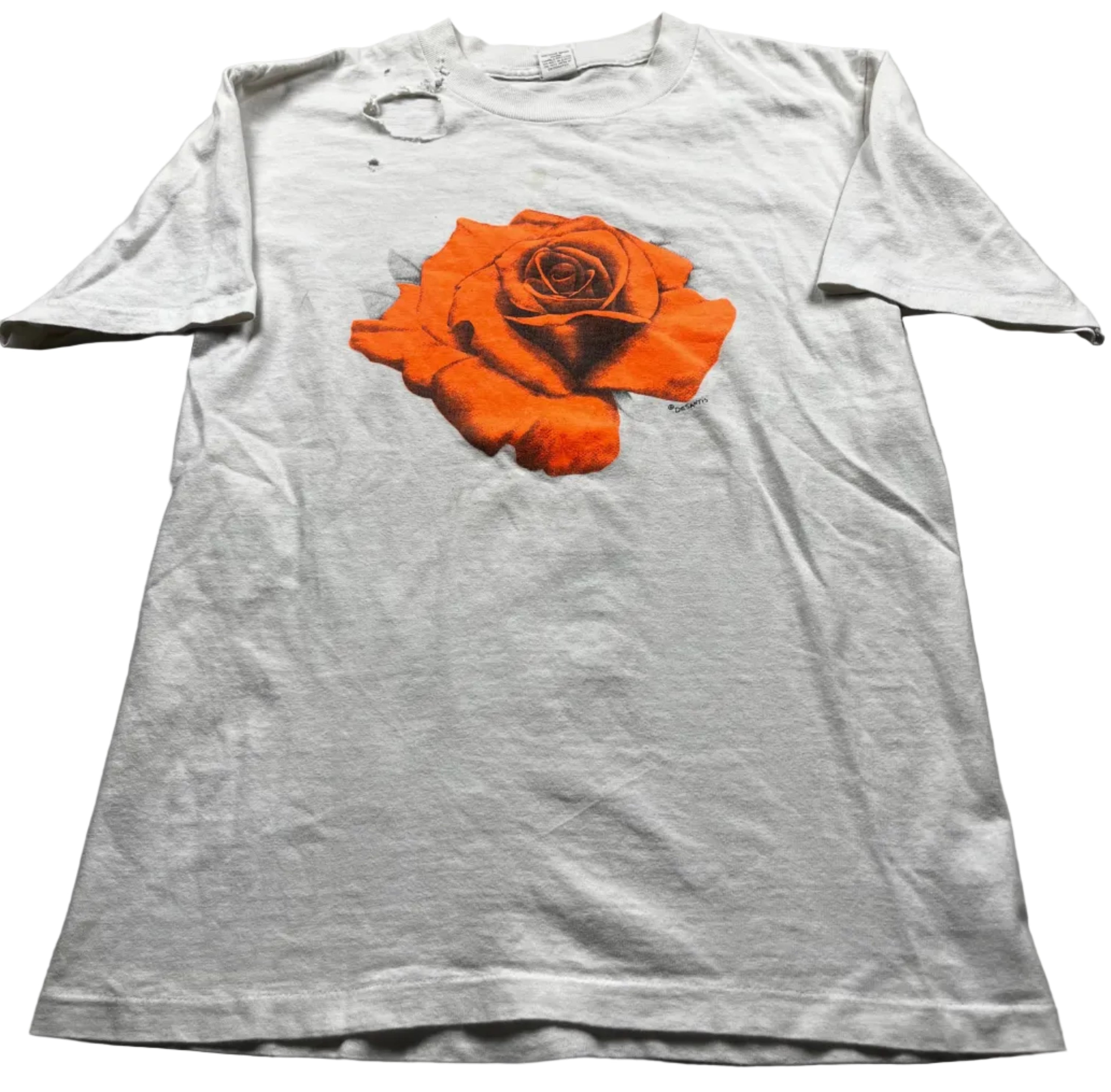 Vintage Orange Rose Graphic T-shirt