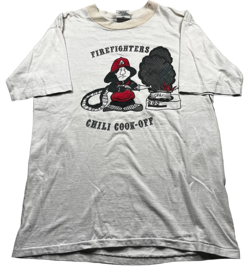 Vintage Chili Cookoff FirefighterGraphic T-Shirt