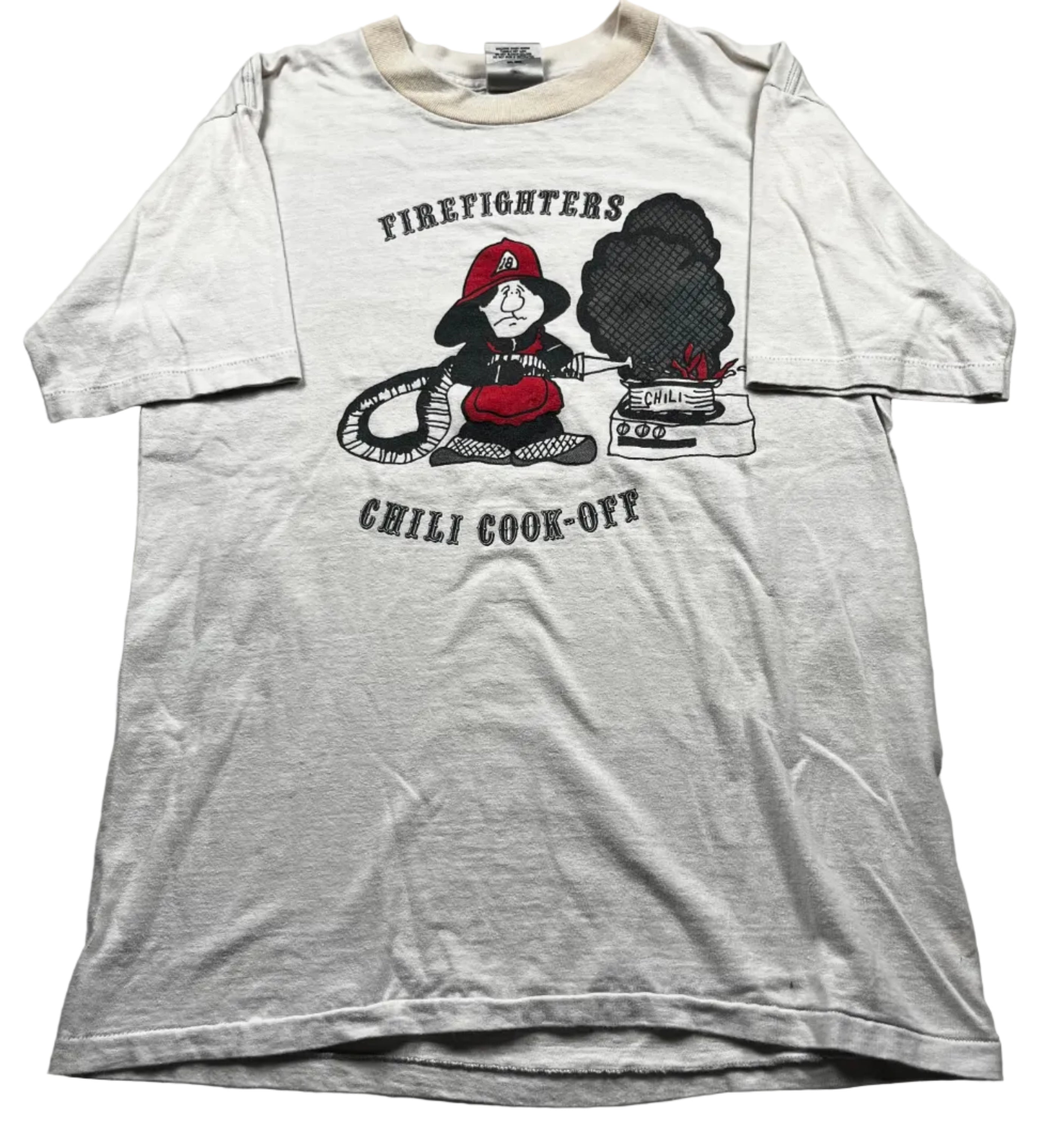 Vintage Chili Cookoff FirefighterGraphic T-Shirt