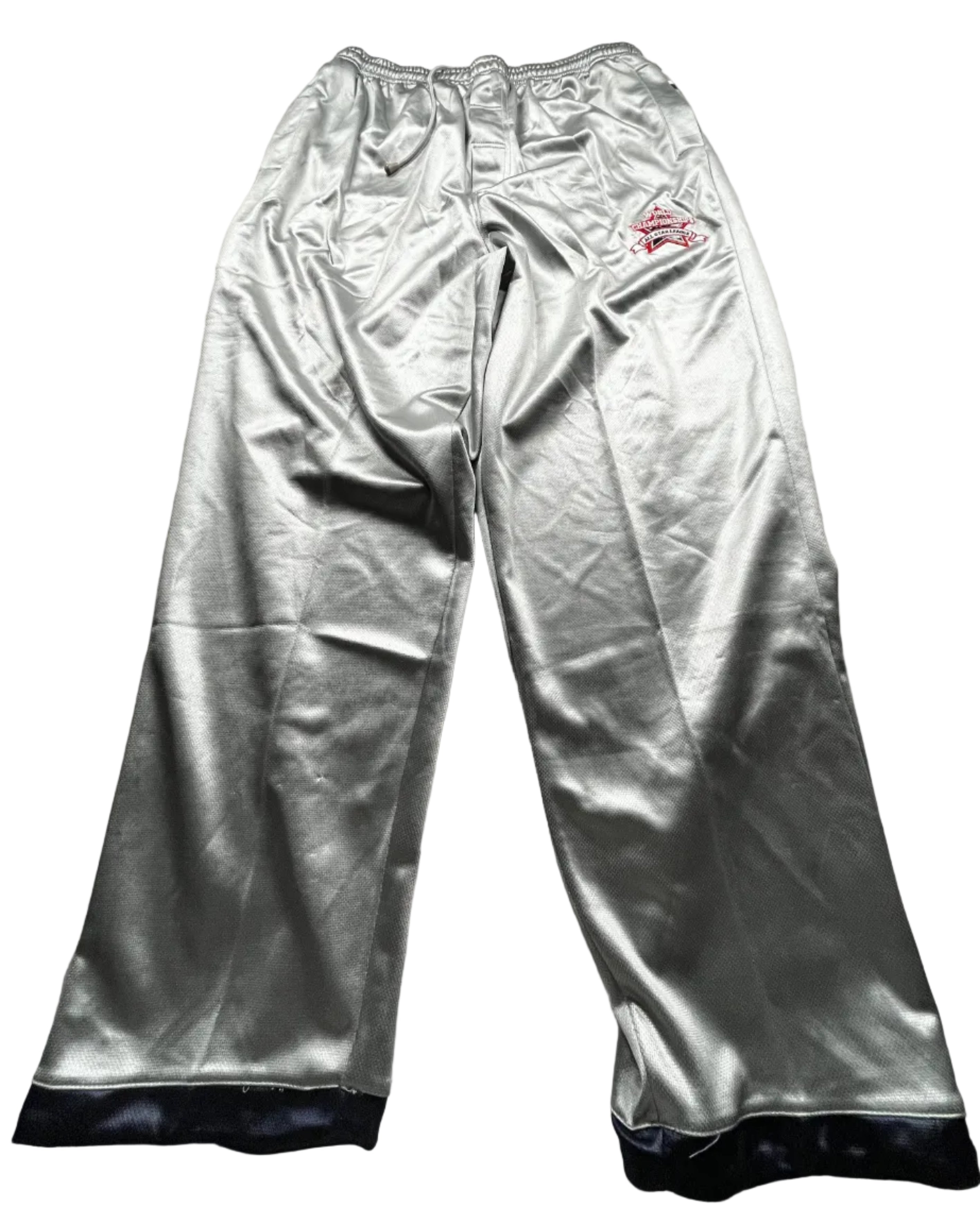 Vintage Veezo New York Retro Shiny Silver Skater Pants NWT