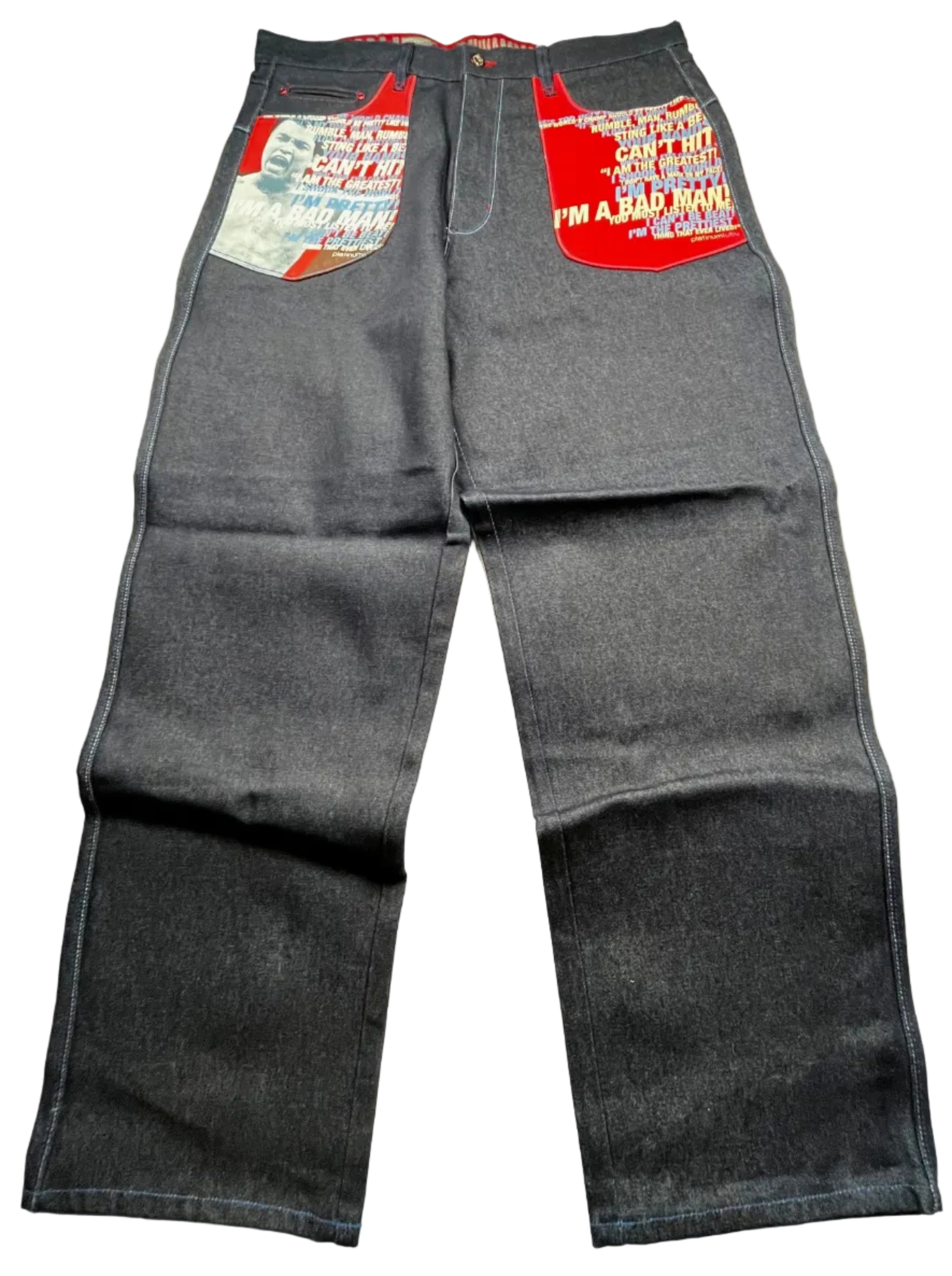 Vintage 90s Muhammad Ali Raw Denim Loose Fit Jeans