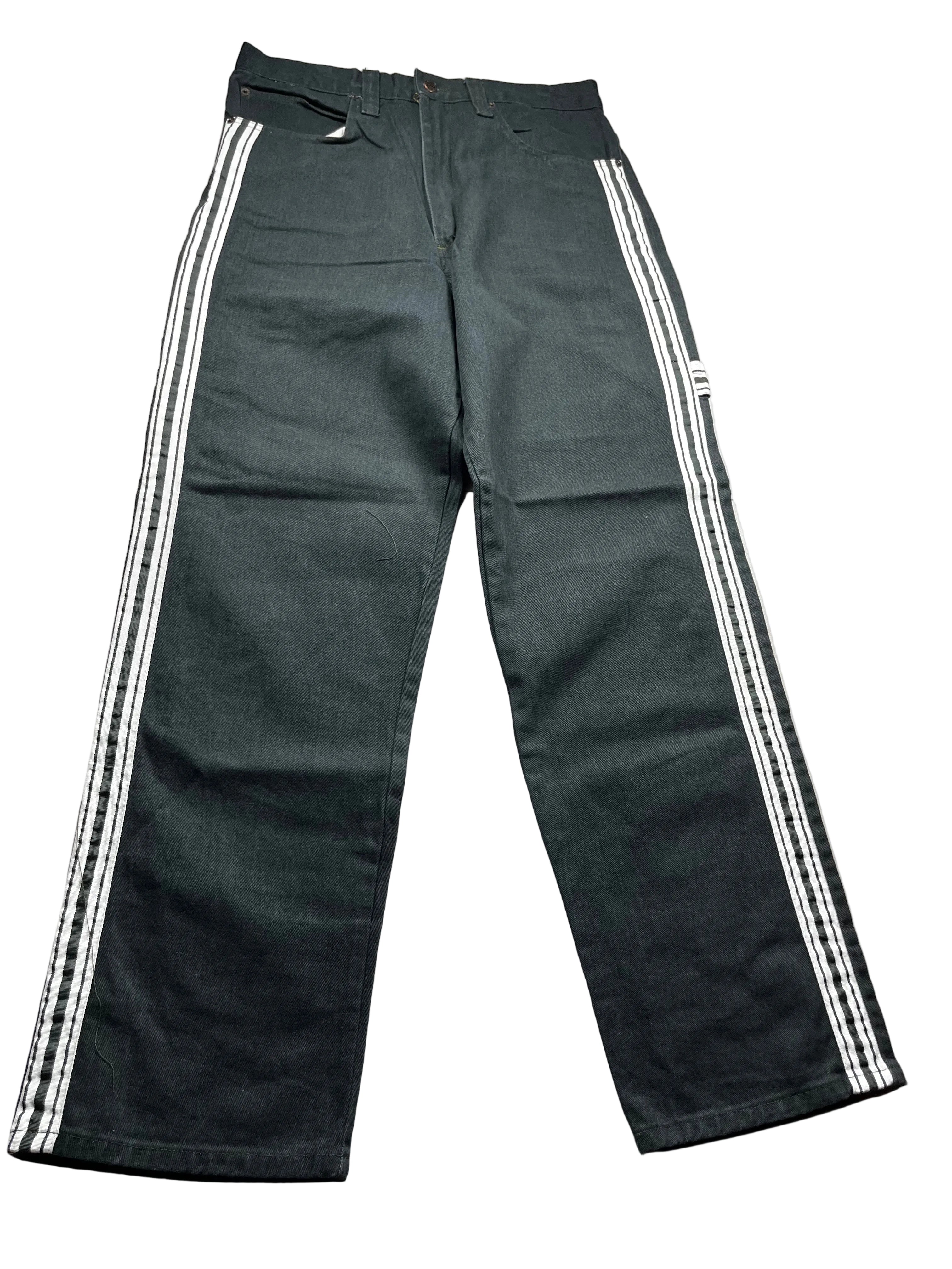Bolero Tekno Black Wide Leg Denim Rave Skate Jeans