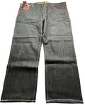 Vintage Y2K Embroidered Baggy Jeans Black