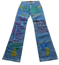 Vintage Von Dutch Graffiti Logo Flared Jeans