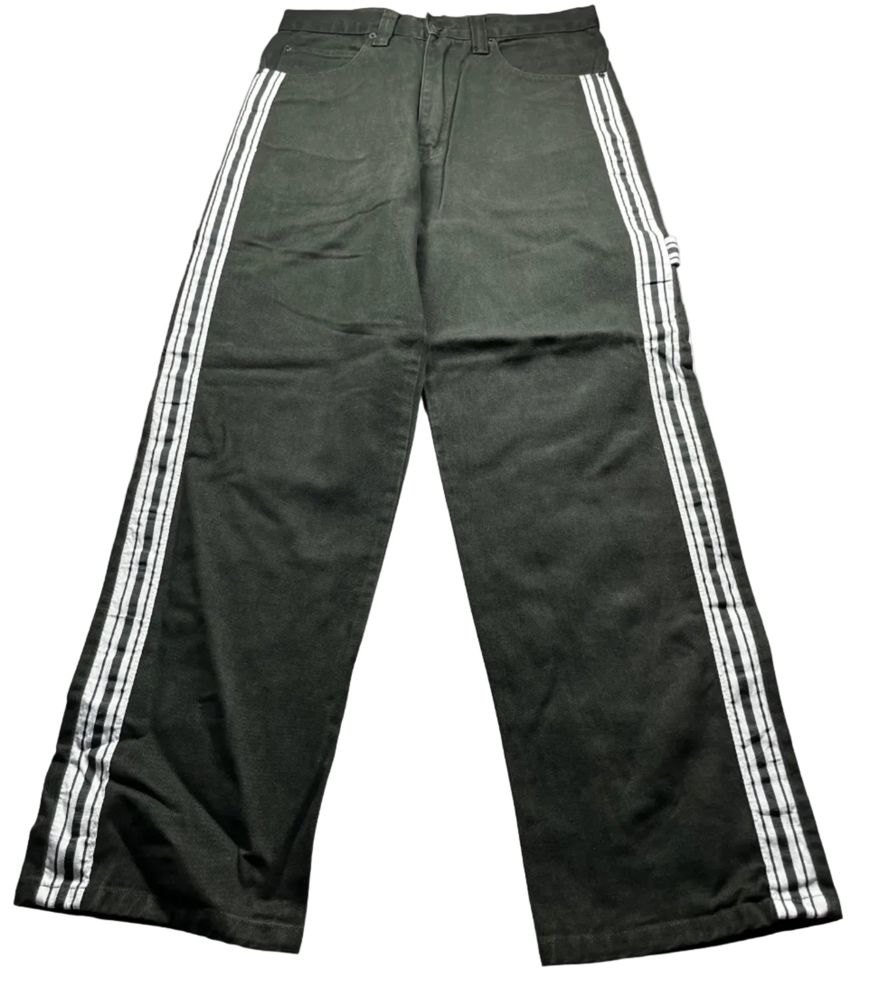 Bolero Tekno Black Wide Leg Denim Rave Skate Jeans