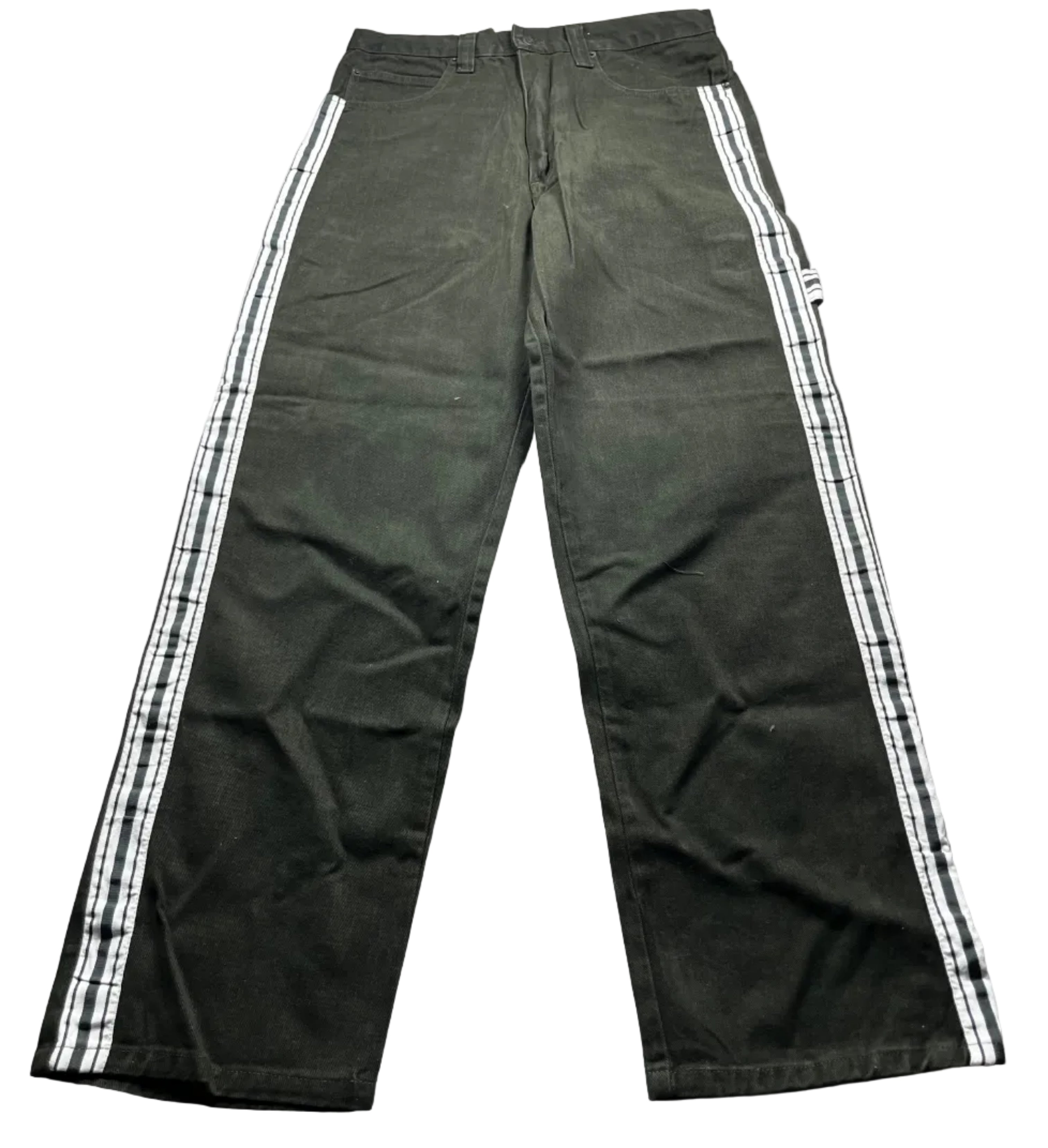 Bolero Tekno Black Wide Leg Denim Rave Skate Jeans