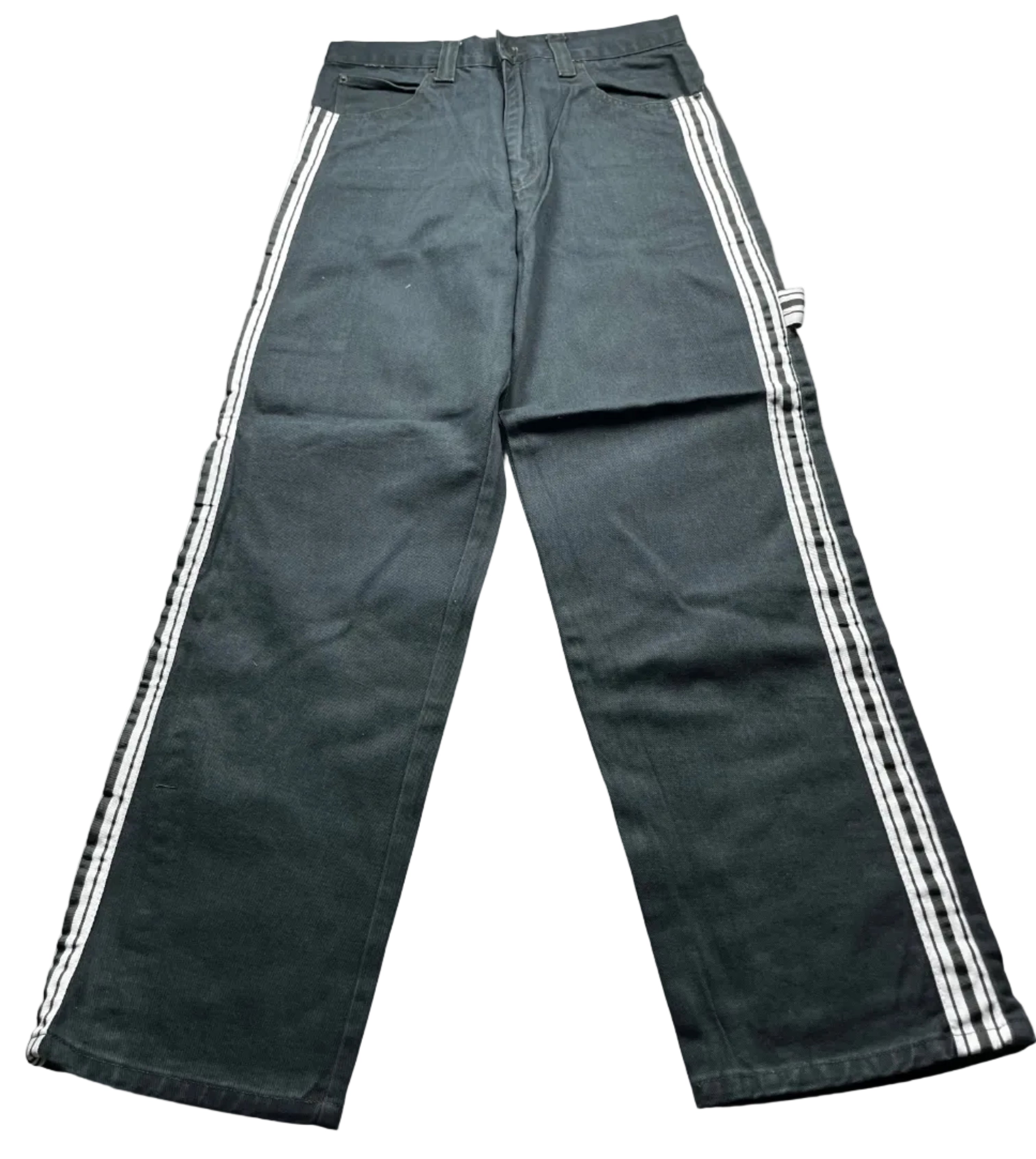 Bolero Tekno Black Wide Leg Denim Rave Skate Jeans