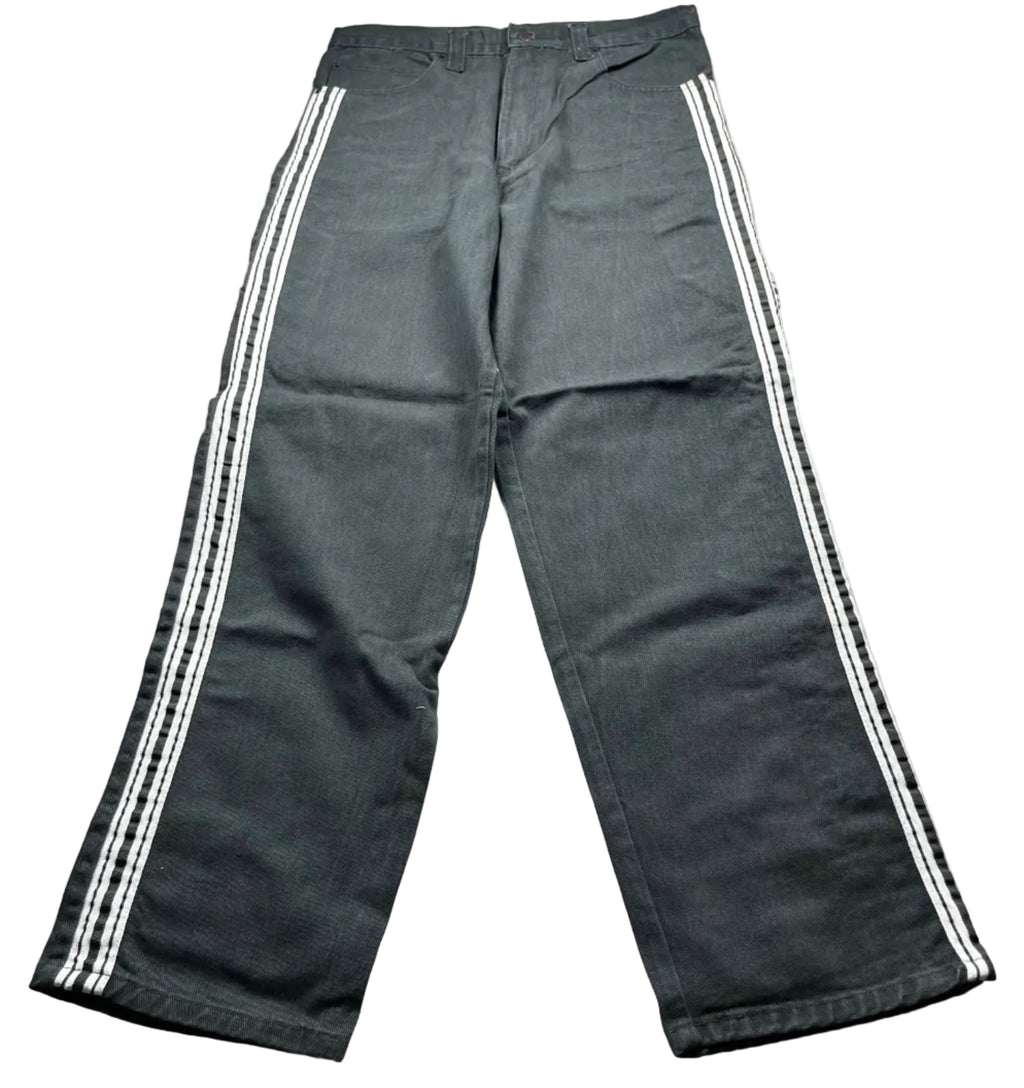 Bolero Tekno Black Wide Leg Denim Rave Skate Jeans
