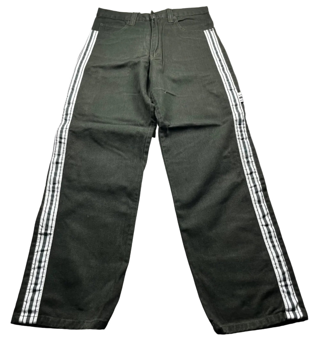 Bolero Tekno Black Wide Leg Denim Rave Skate Jeans