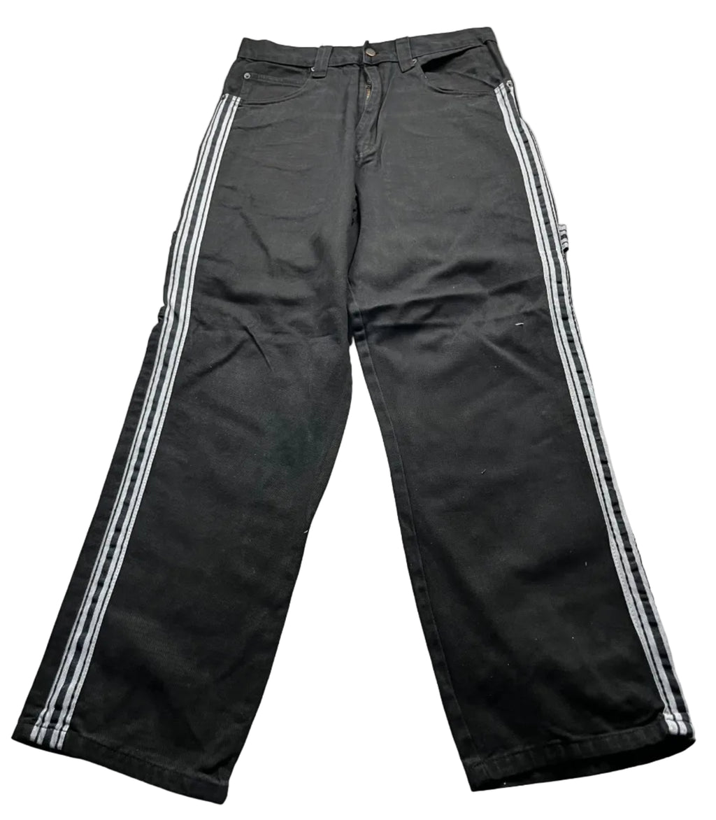 Bolero Tekno Black Wide Leg Denim Rave Skate Jeans