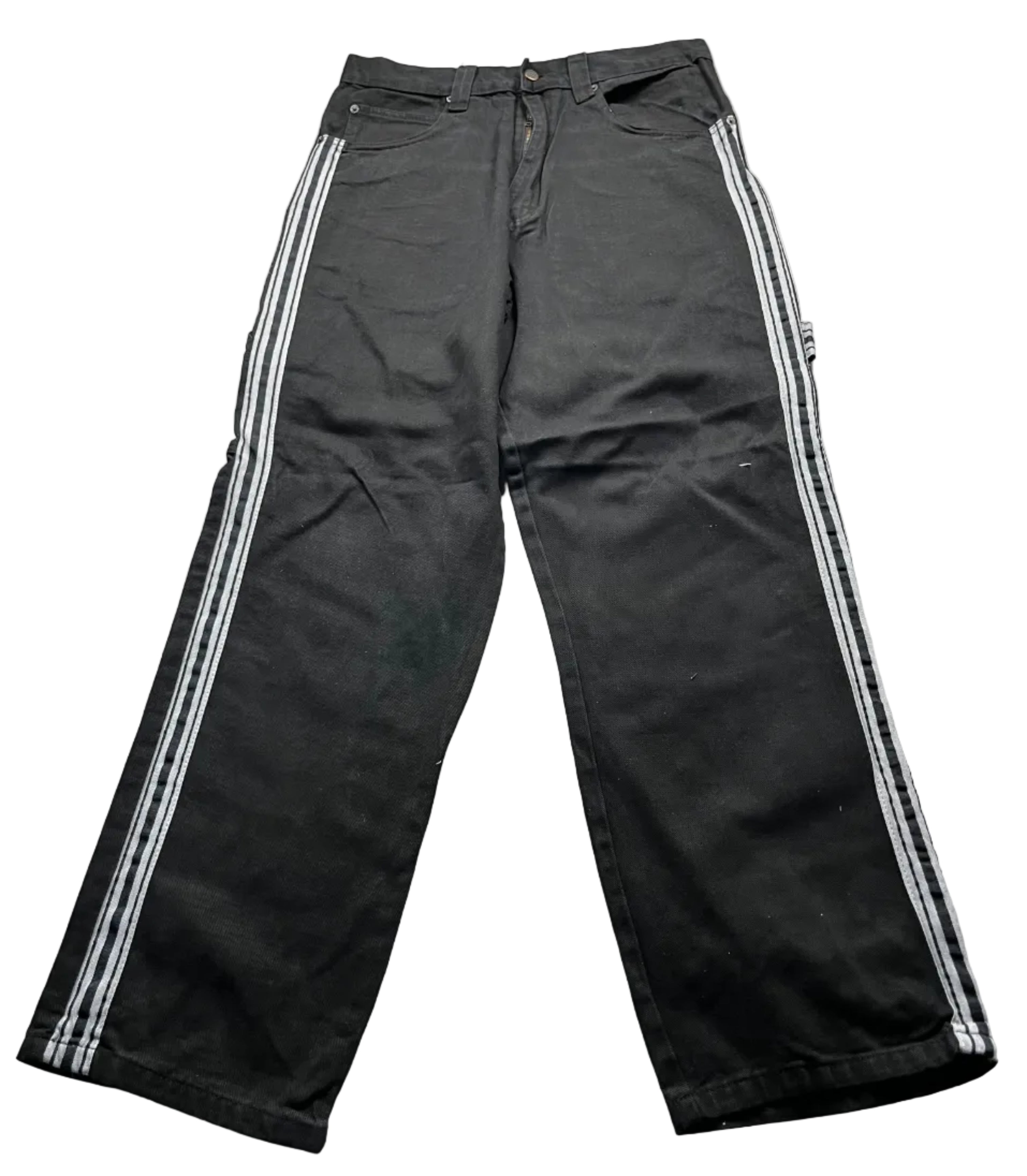 Bolero Tekno Black Wide Leg Denim Rave Skate Jeans