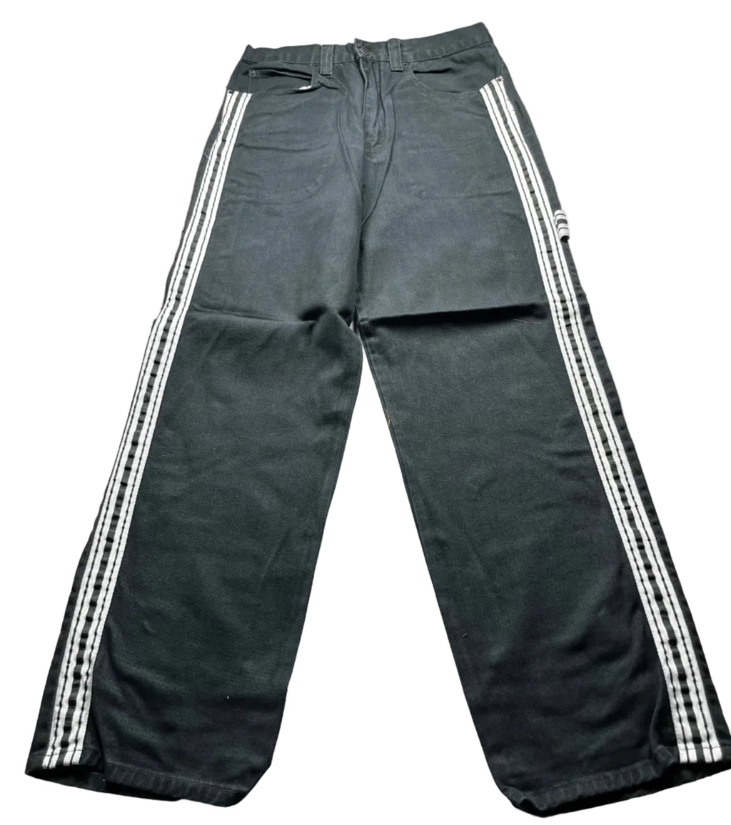 Bolero Tekno Black Wide Leg Denim Rave Skate Jeans