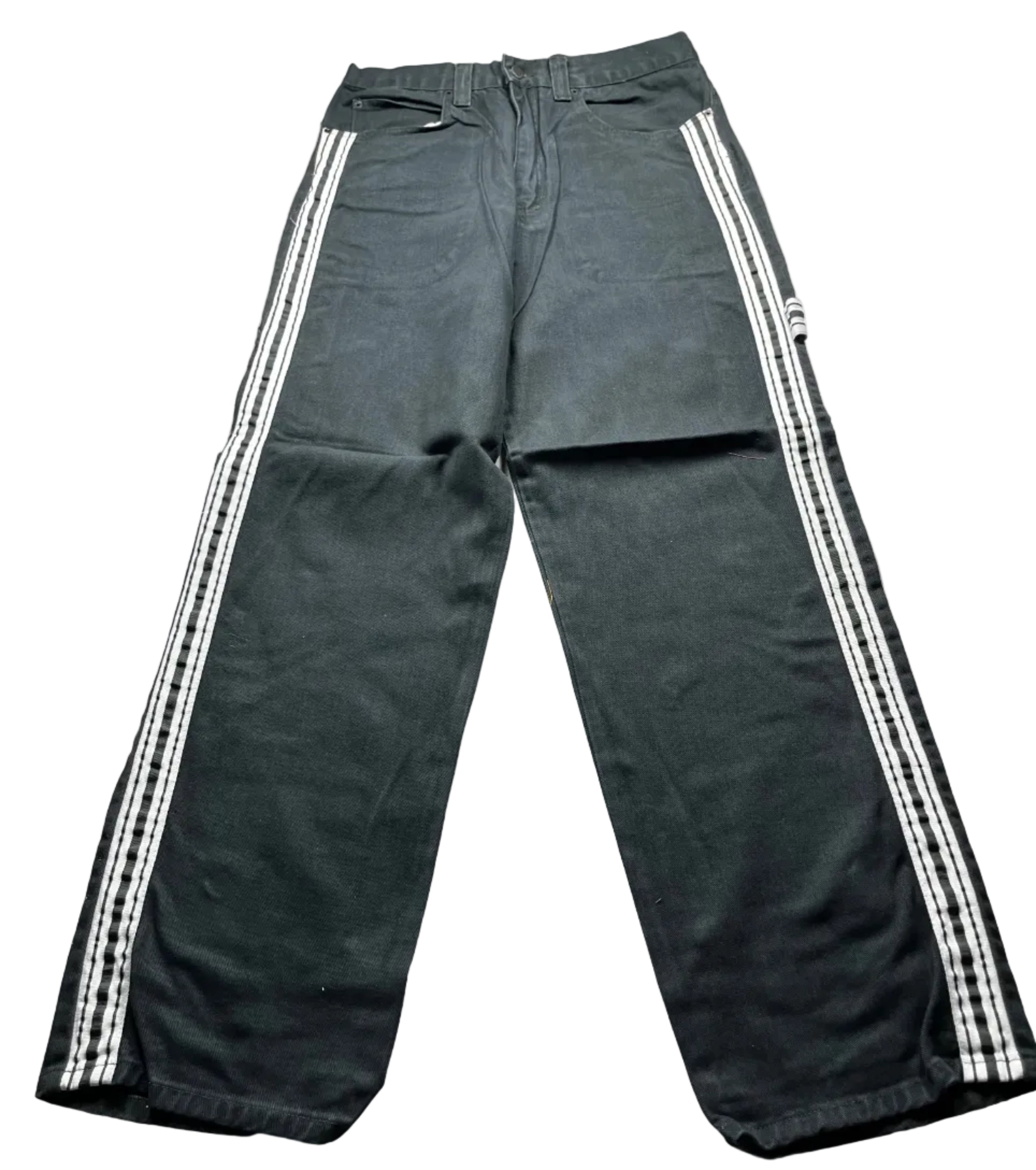 Bolero Tekno Black Wide Leg Denim Rave Skate Jeans