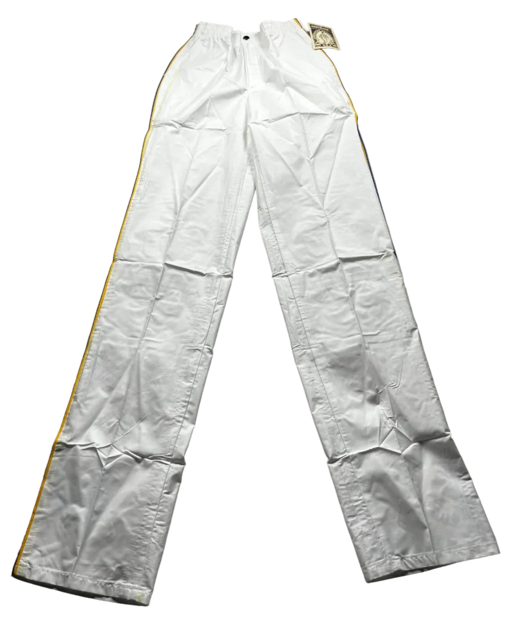 Vintage Campus White Straight Leg Track Pants
