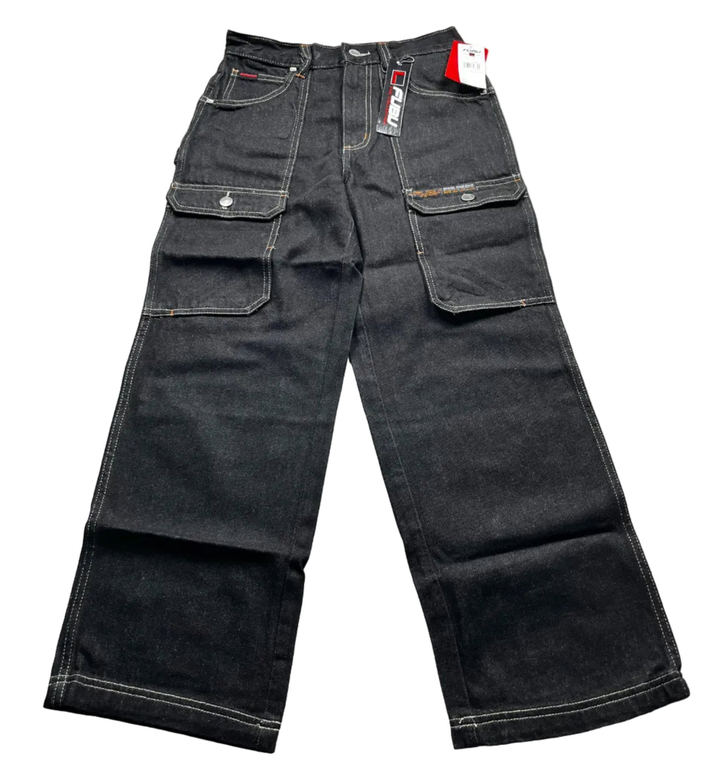 New with Tags FUBU Heritage Black Baggy Carpenter Jeans