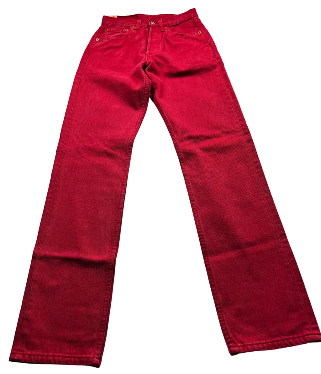 Deadstock Vintage Red Levi's 501 Jeans
